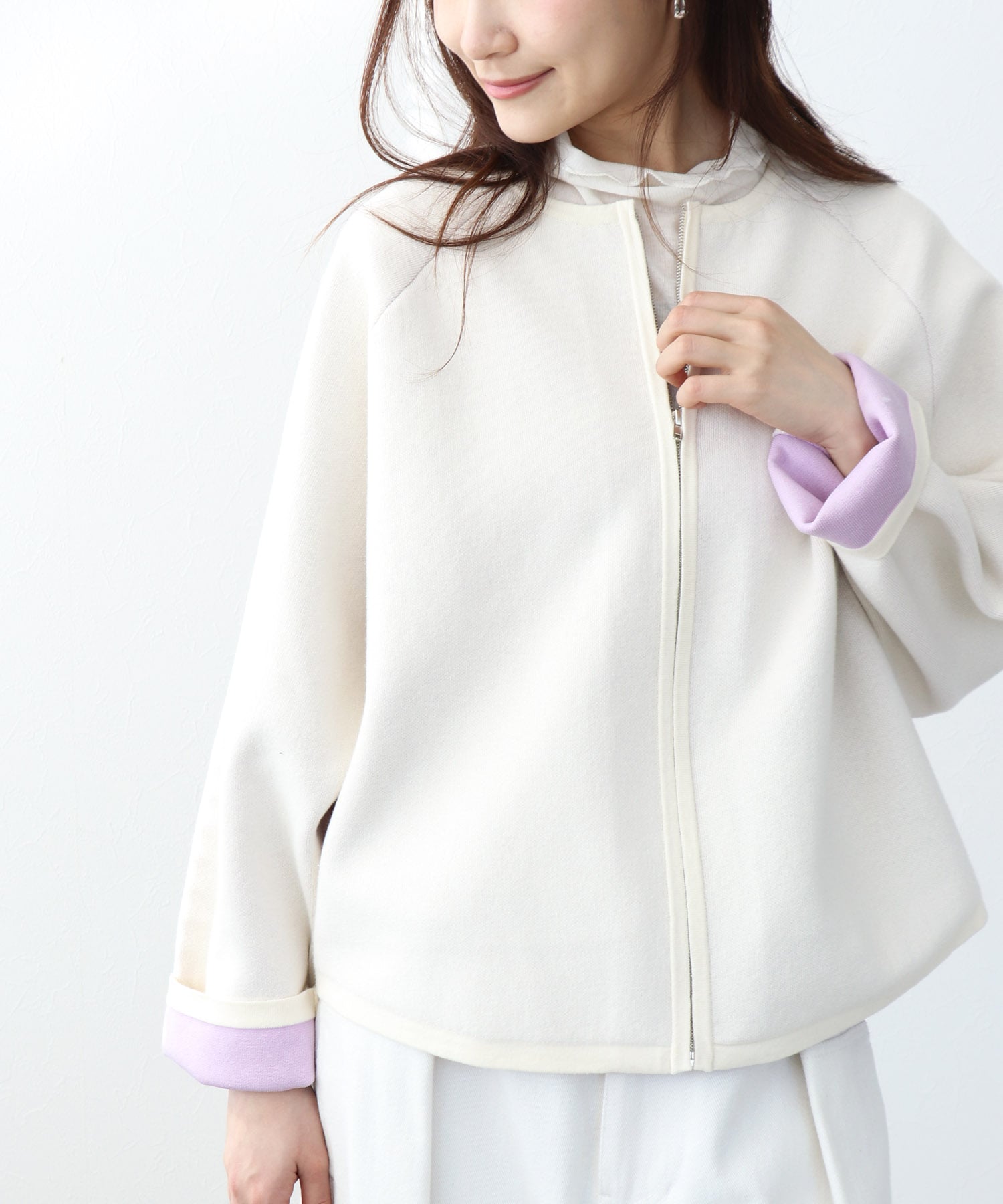 ダブルフェイスドルマンカーディガン