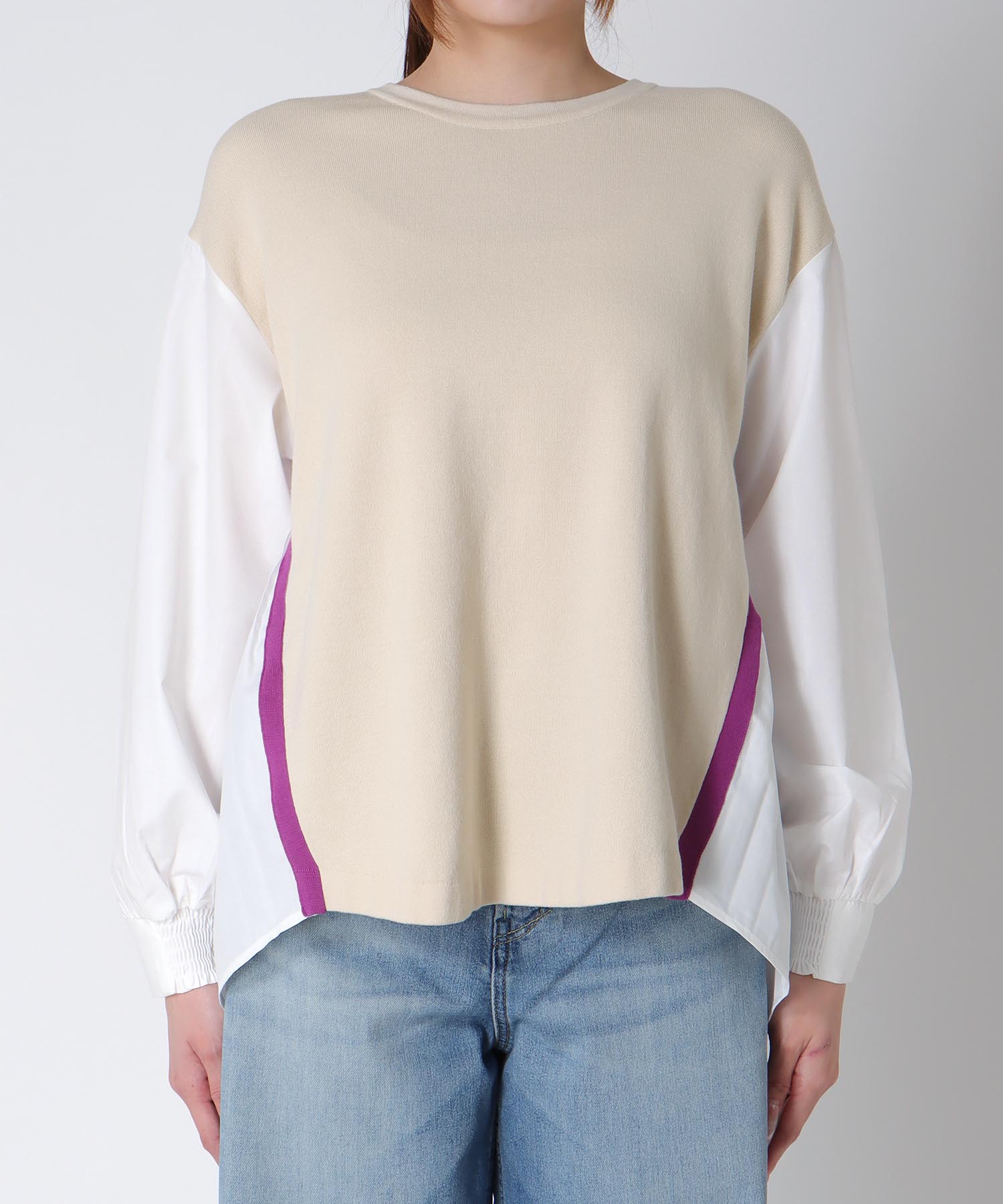 バックプリーツドッキングニット