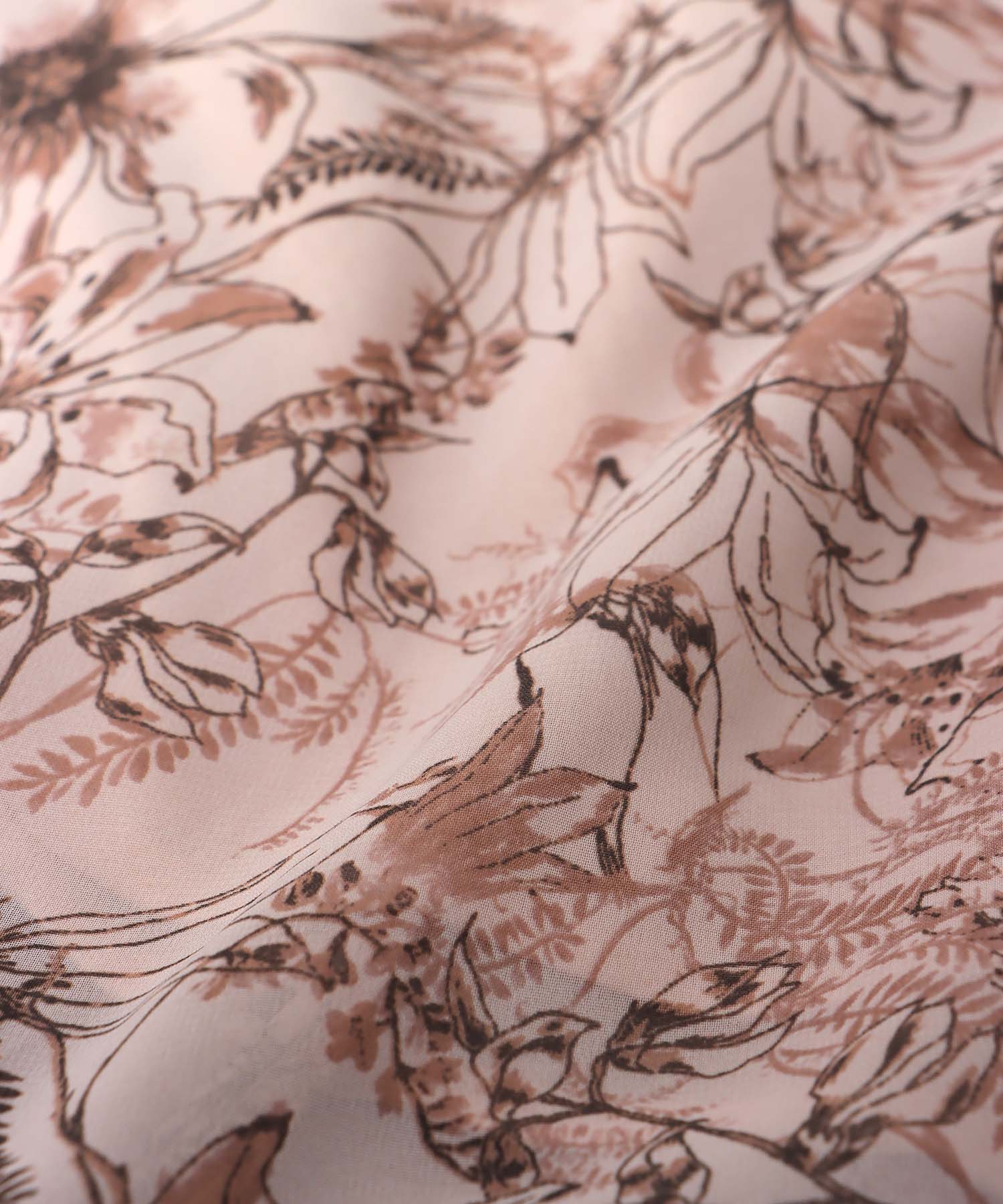 スタンドカラー レトロフラワーワンピース