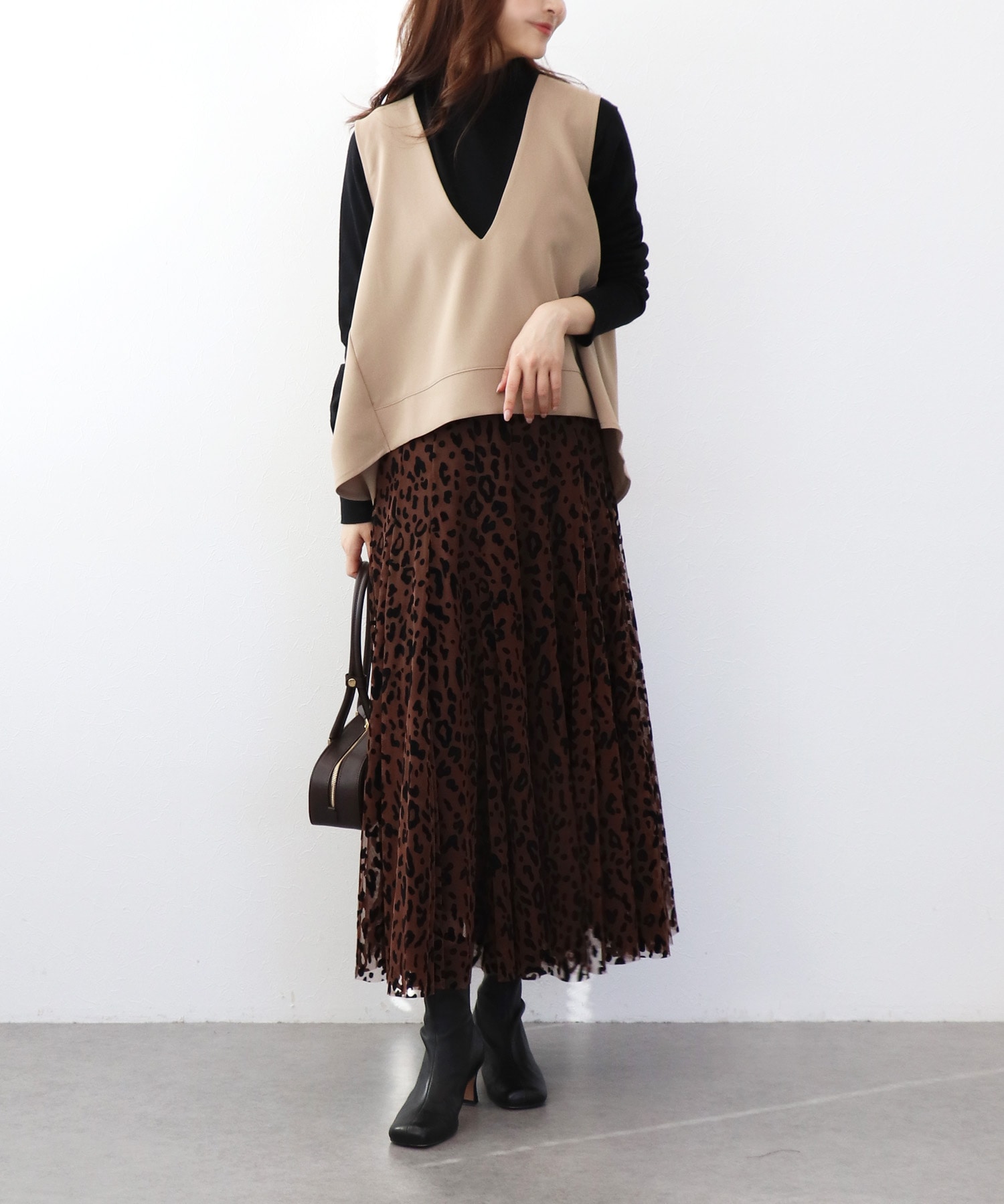 レオパードチュールスカート