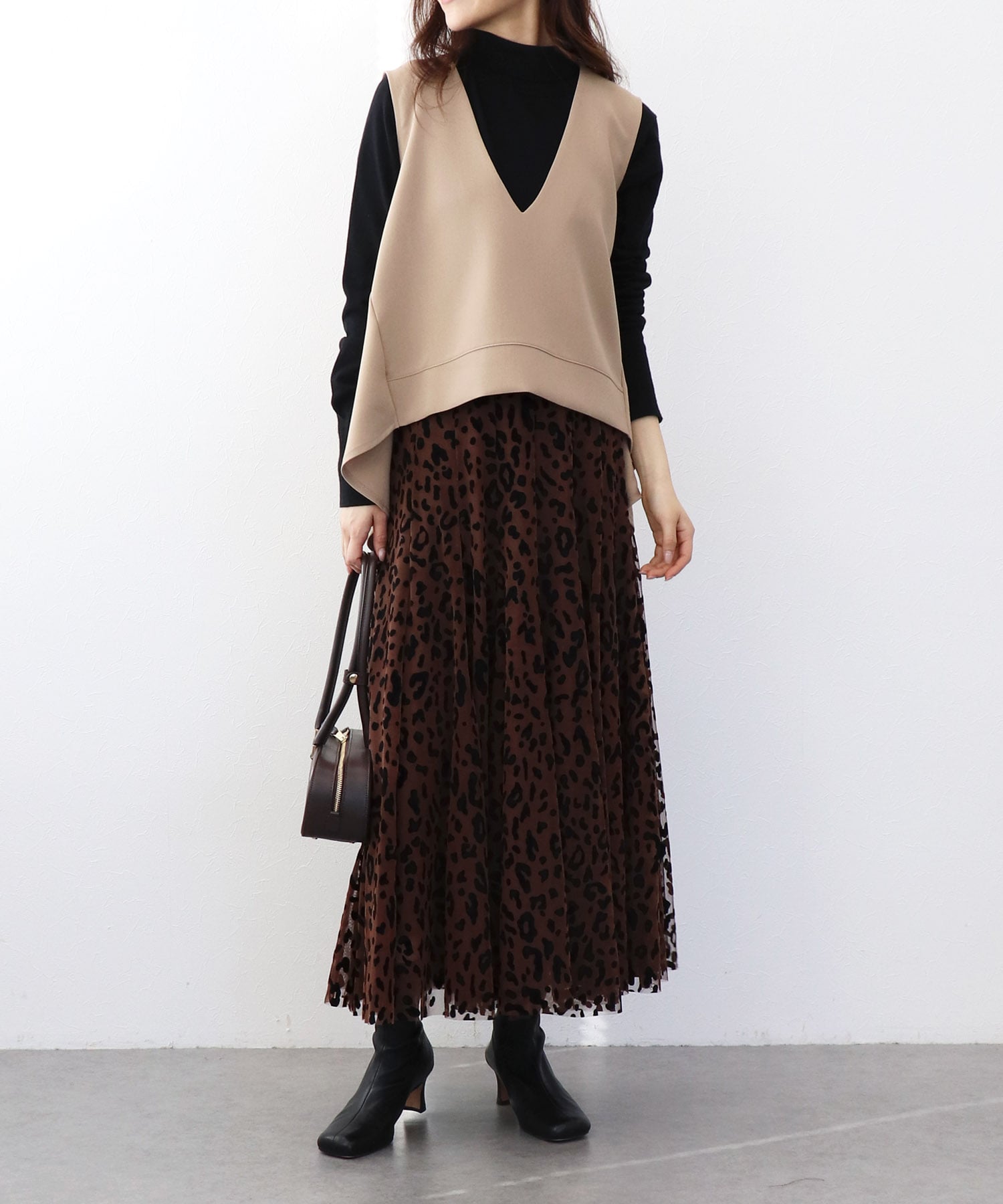 レオパードチュールスカート