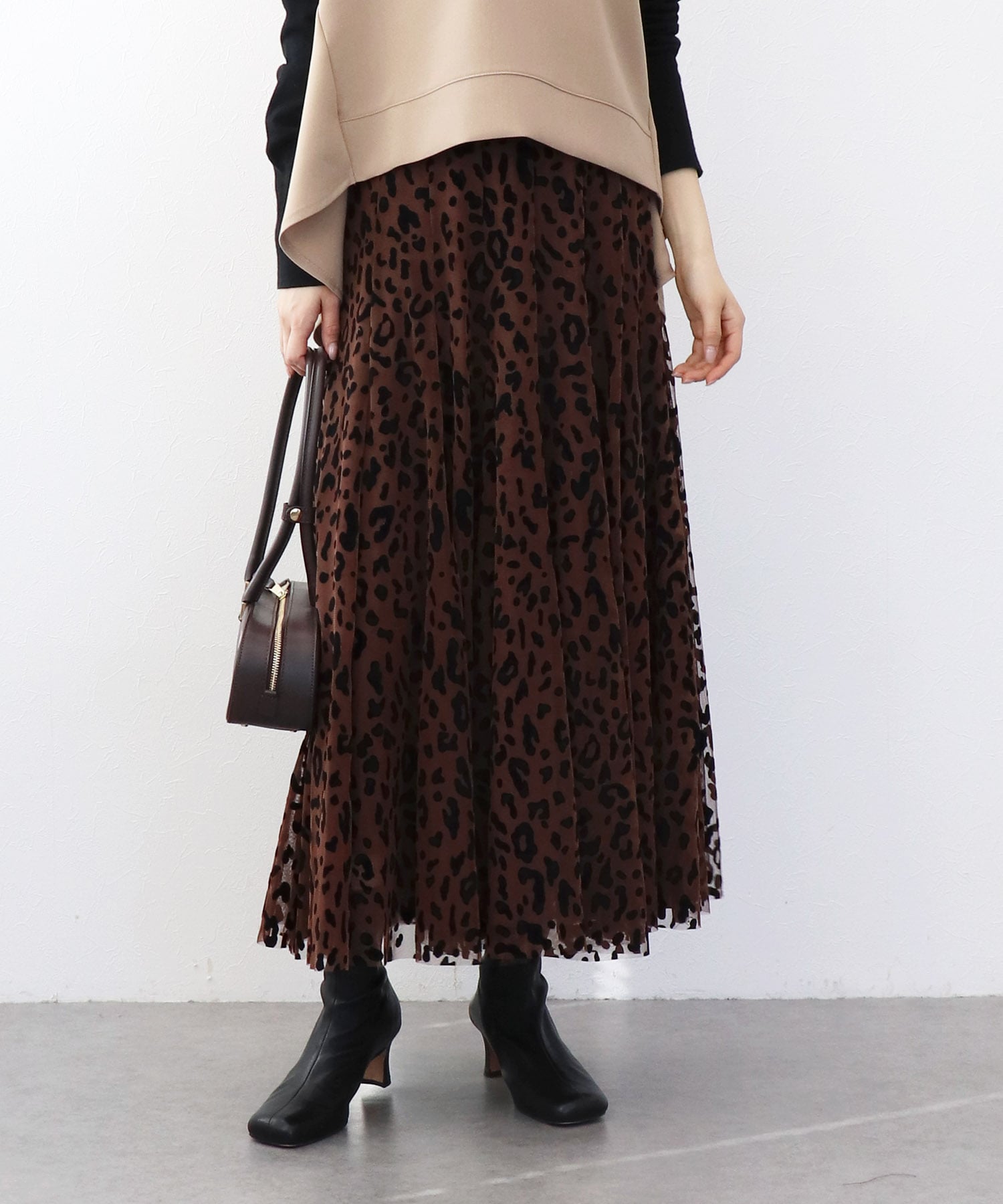 レオパードチュールスカート