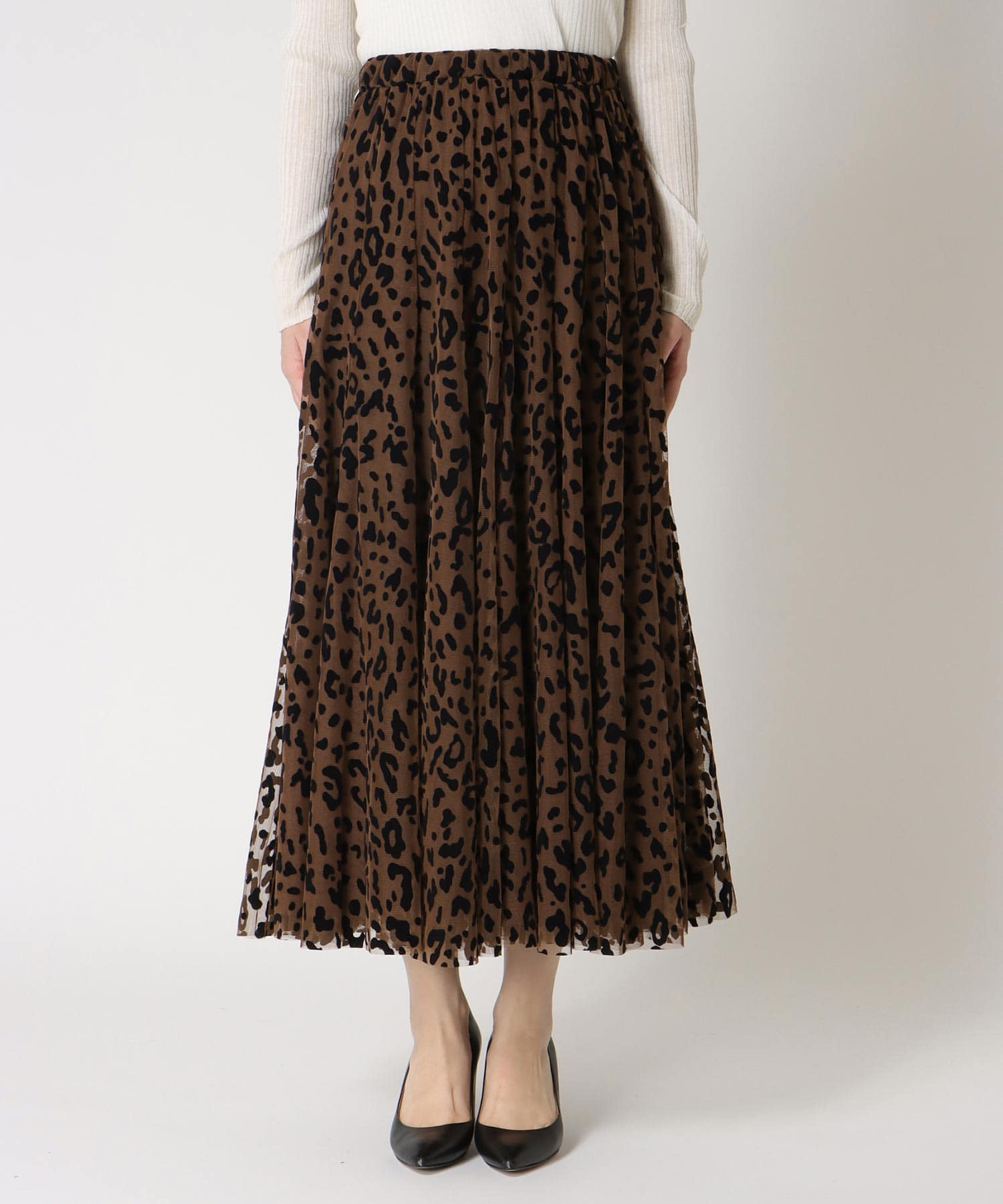 レオパードチュールスカート