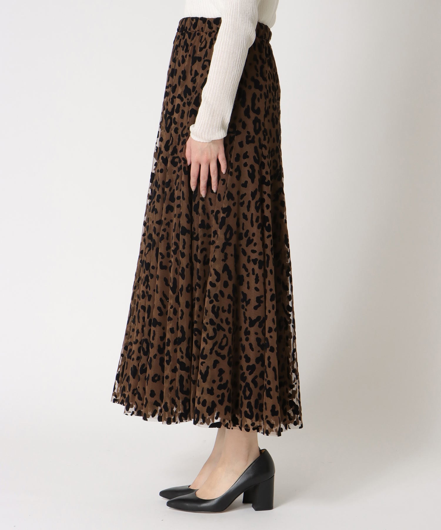 レオパードチュールスカート
