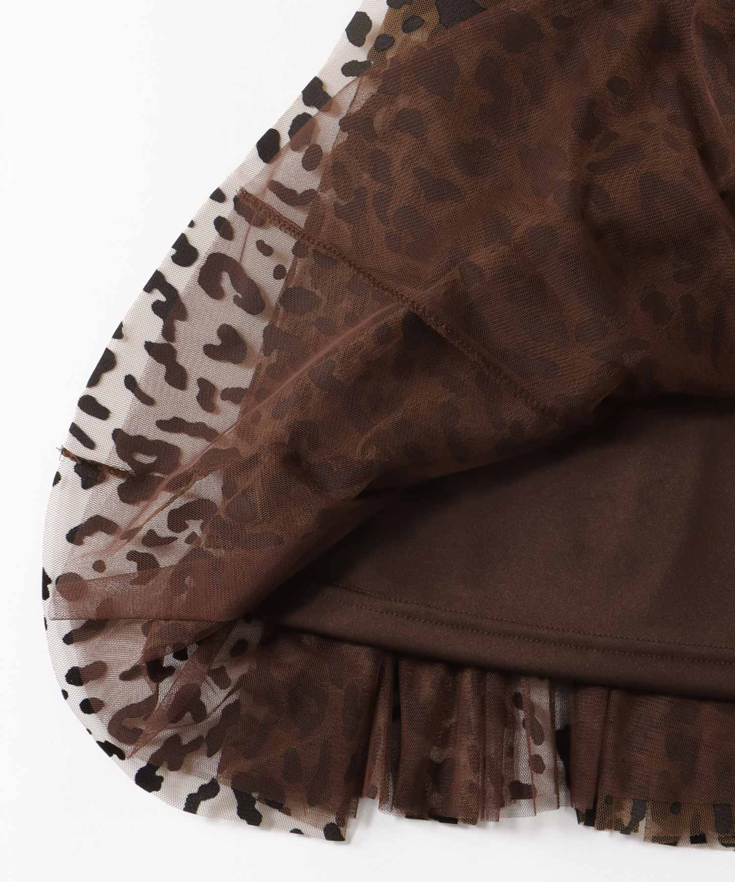 レオパードチュールスカート