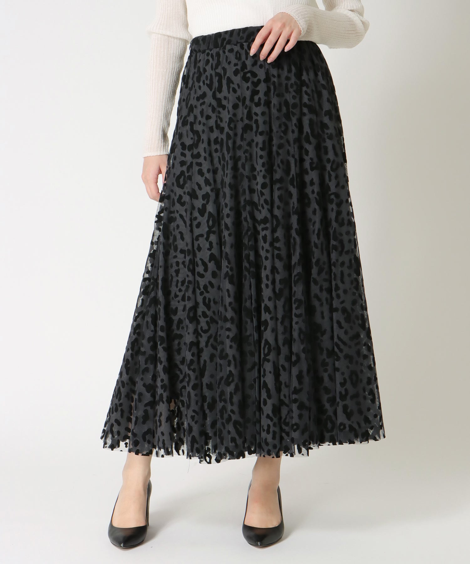 レオパードチュールスカート