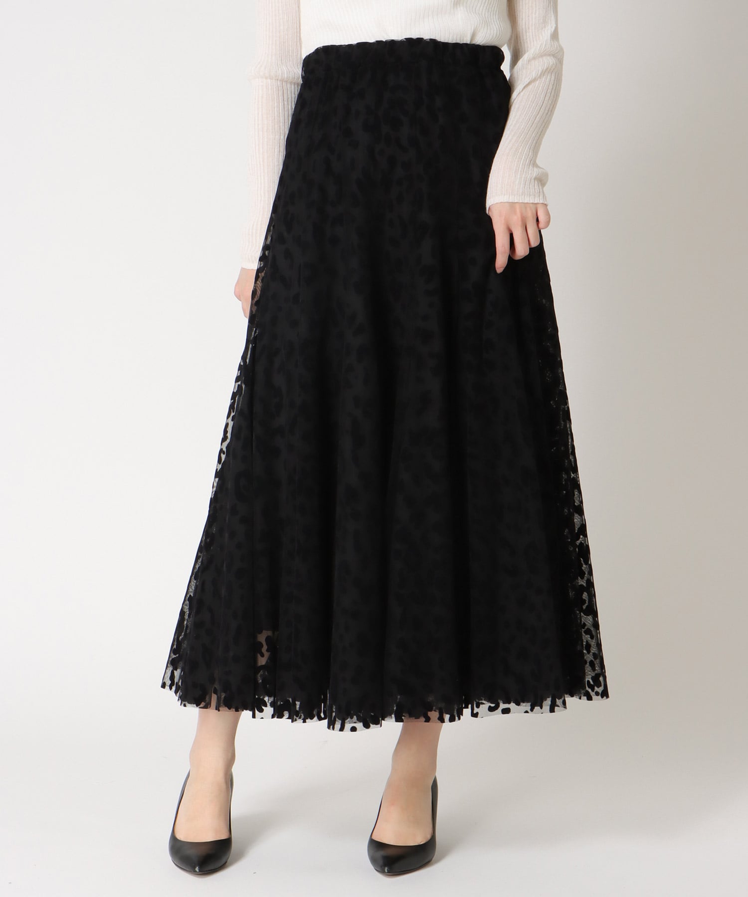 レオパードチュールスカート