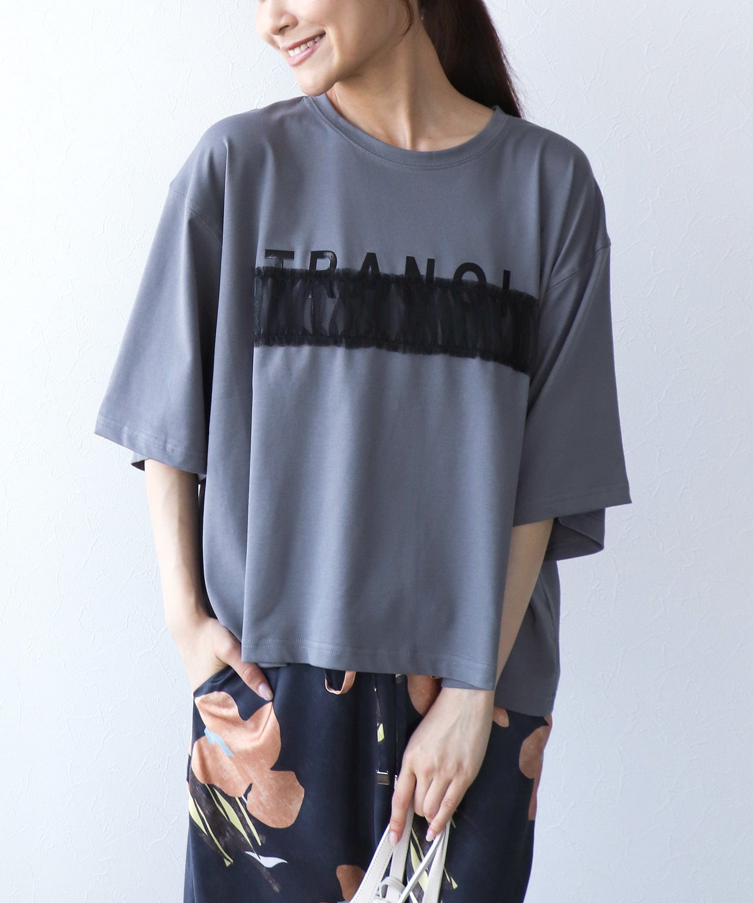 TRANOIワイドTシャツ
