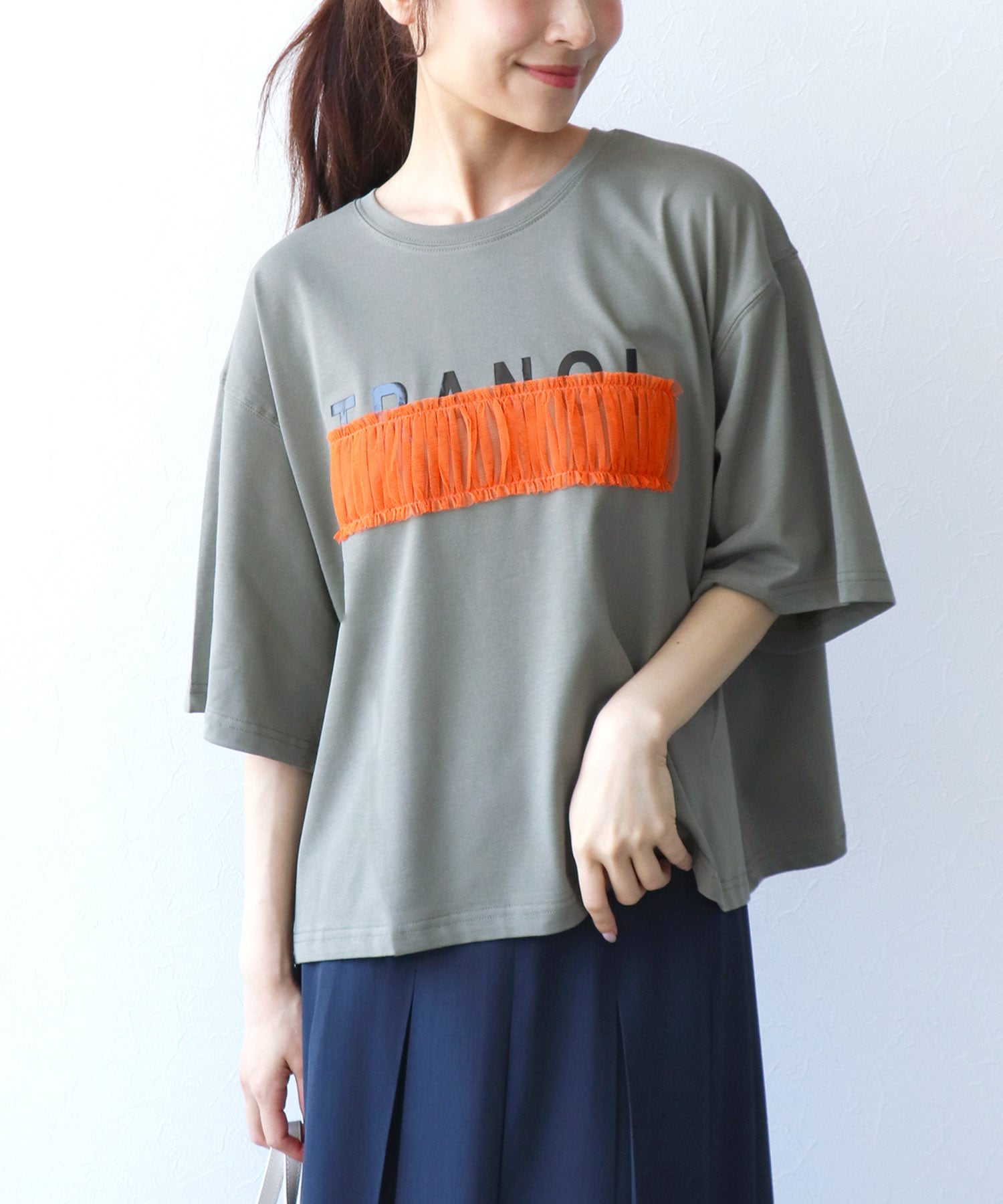 TRANOIワイドTシャツ