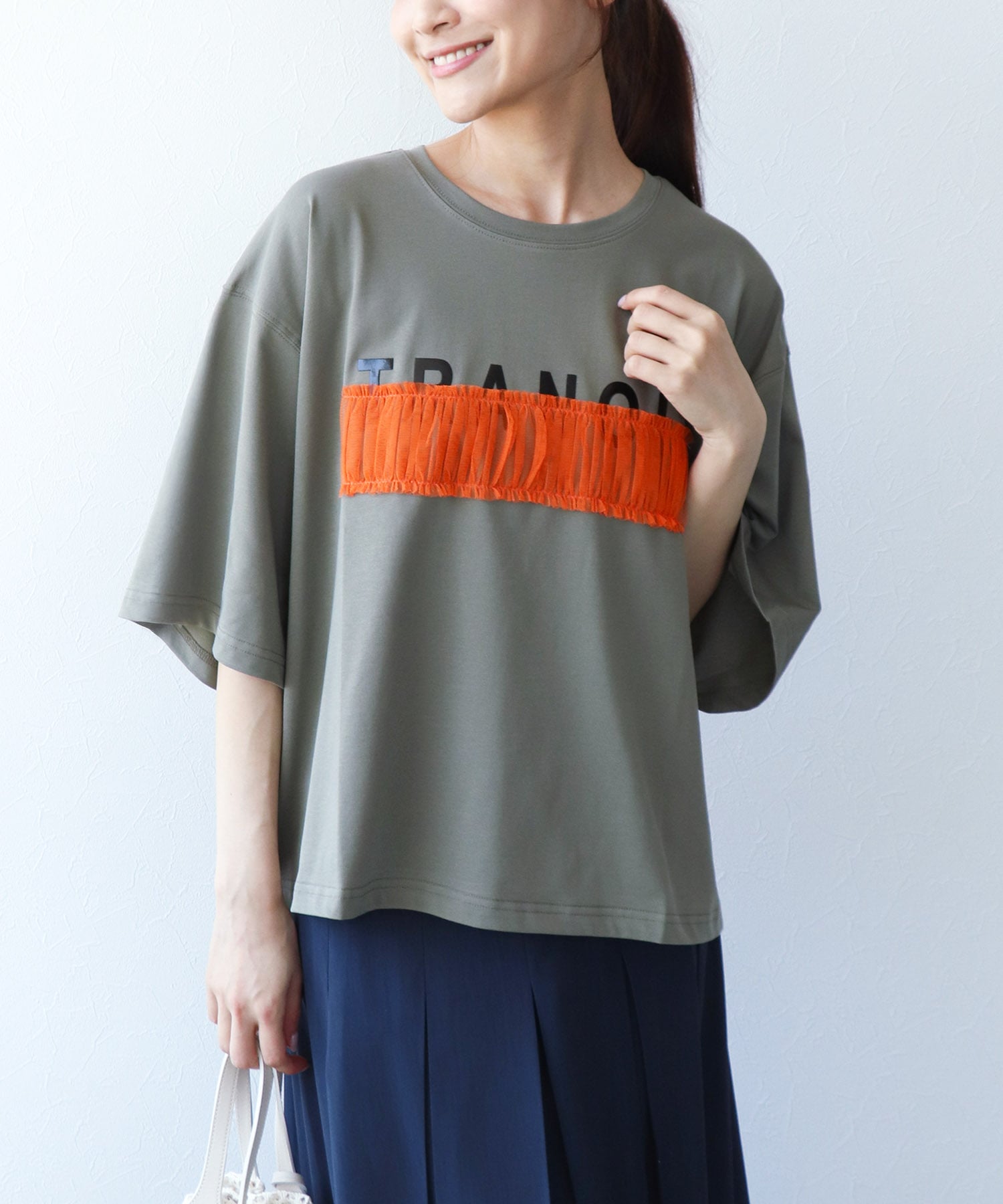 TRANOIワイドTシャツ