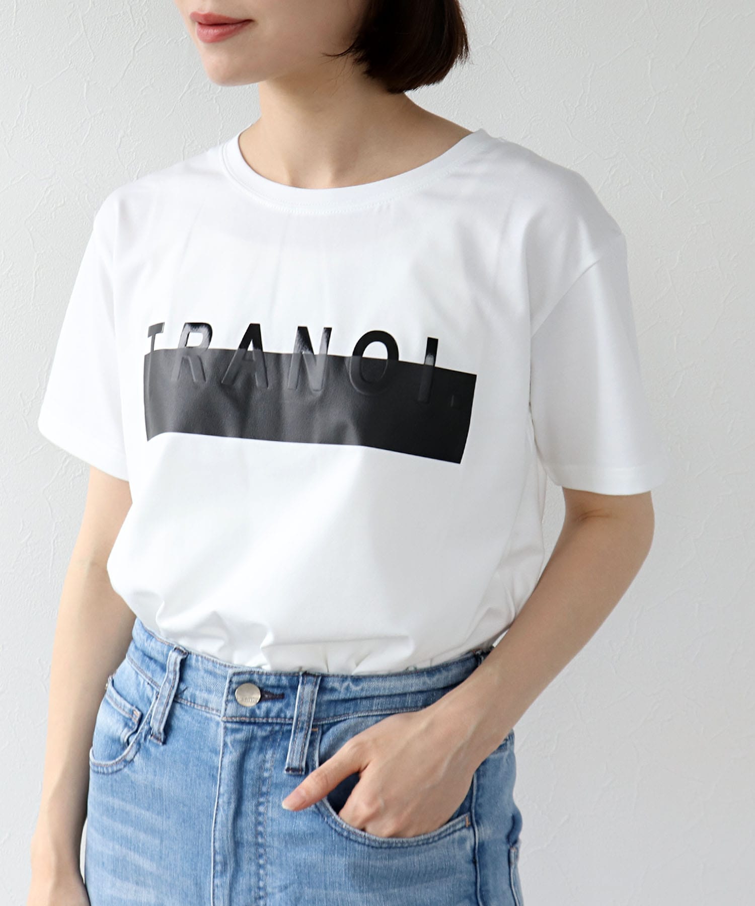 TRANOIプリントTシャツ