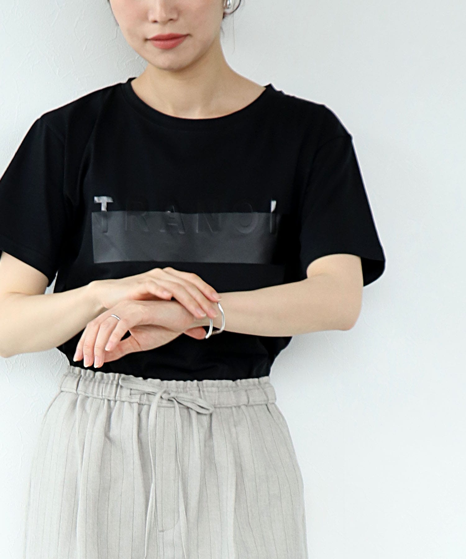 TRANOIプリントTシャツ