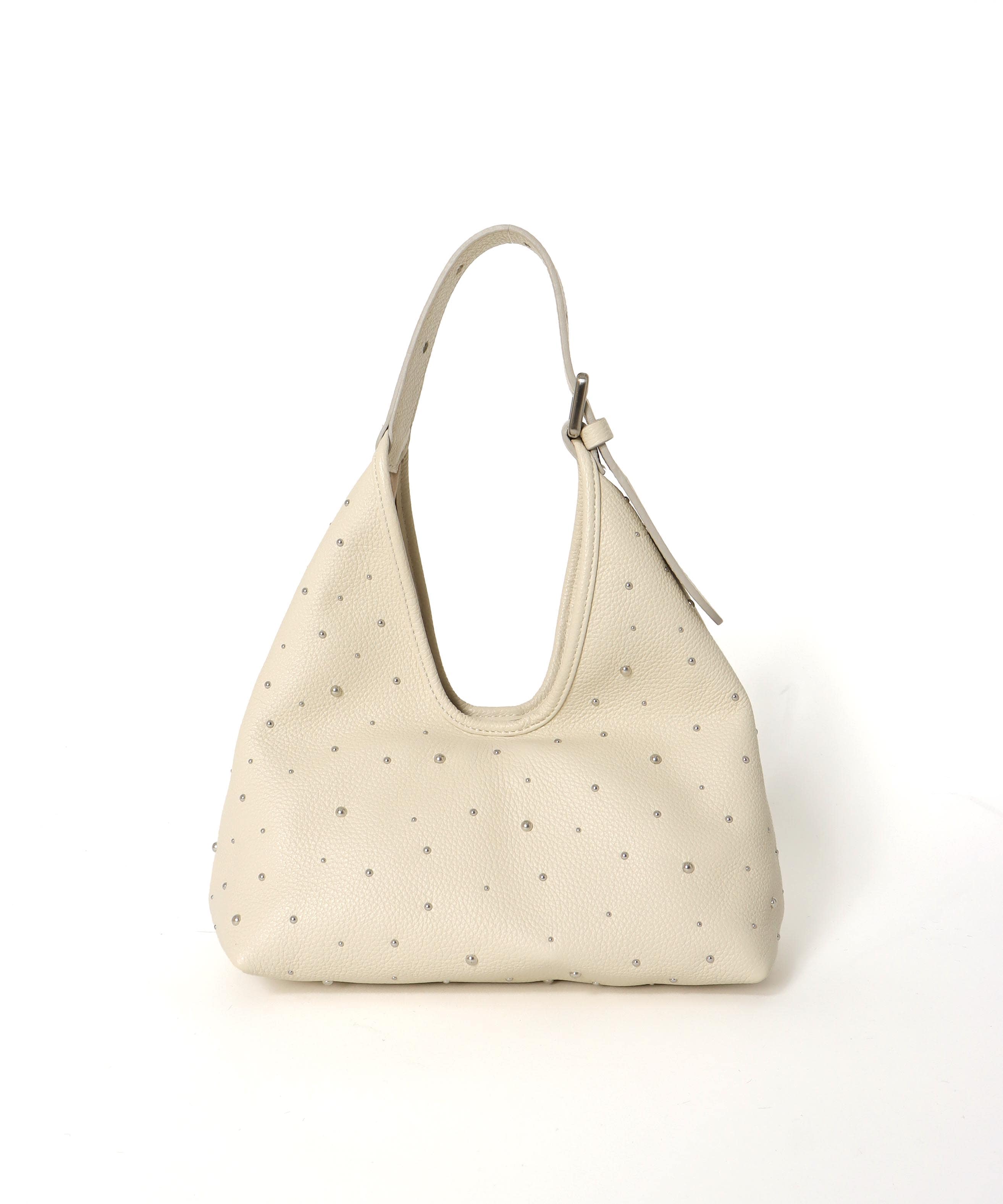 ホワイトスタッズトラペーズminiバッグ【クリスチャンヴィラ/CHRISTIAN VILLA】