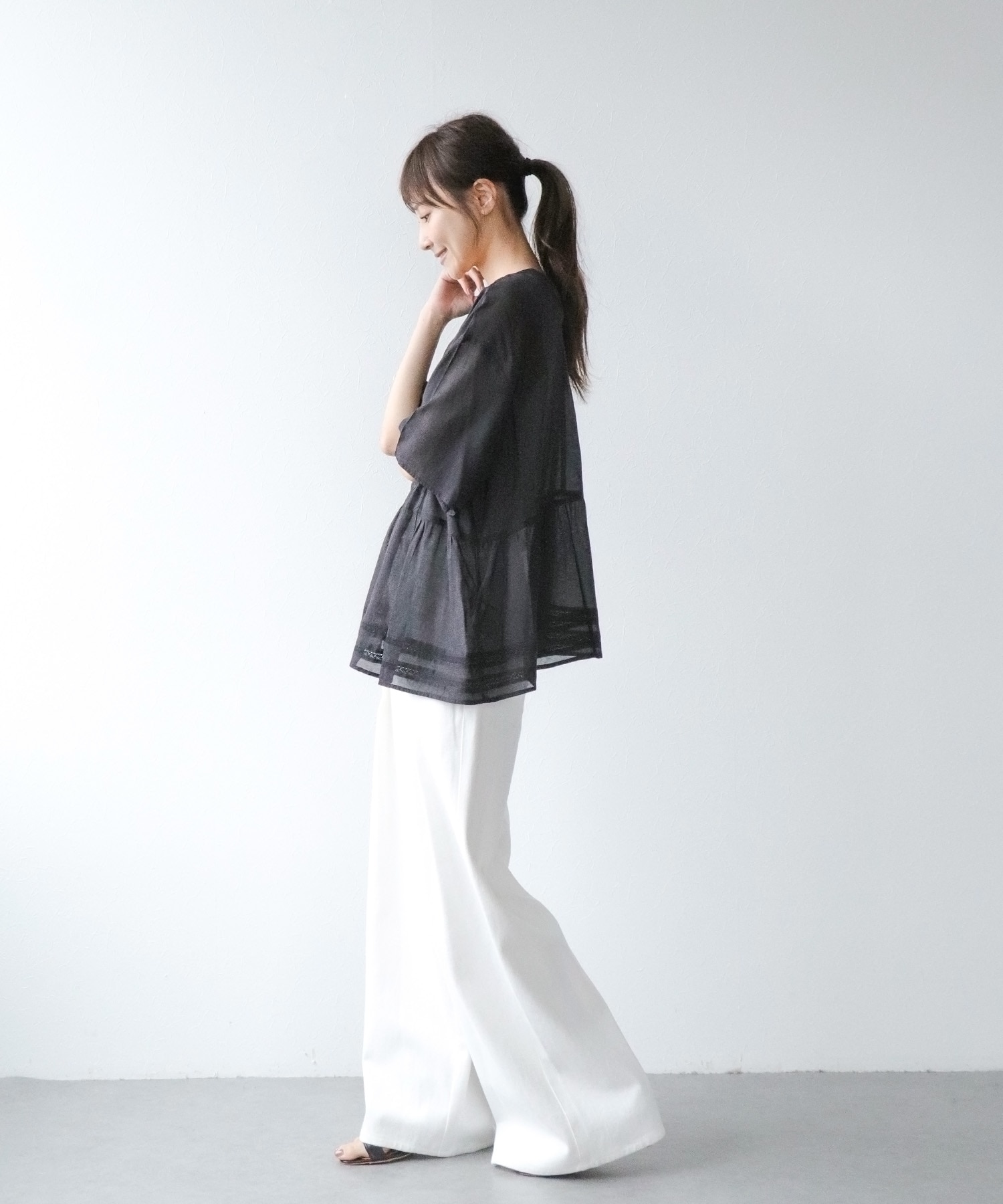 インドボイル刺繍ブラウス