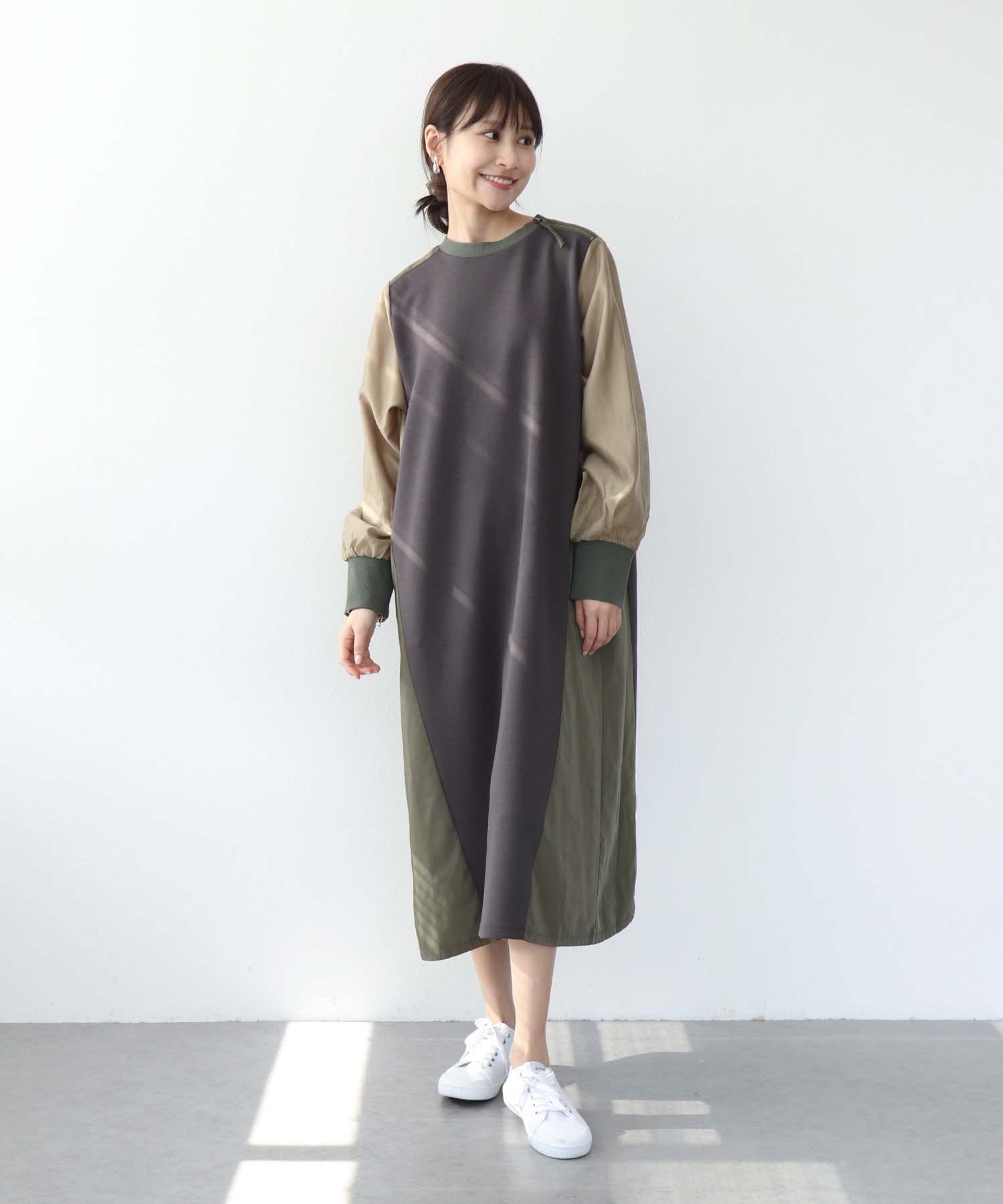 MA-1ライクドッキングワンピース