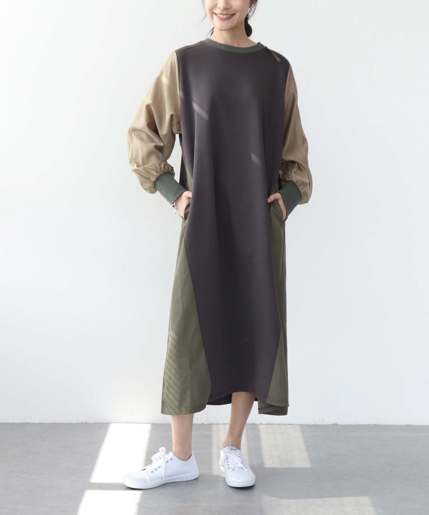 MA-1ライクドッキングワンピース