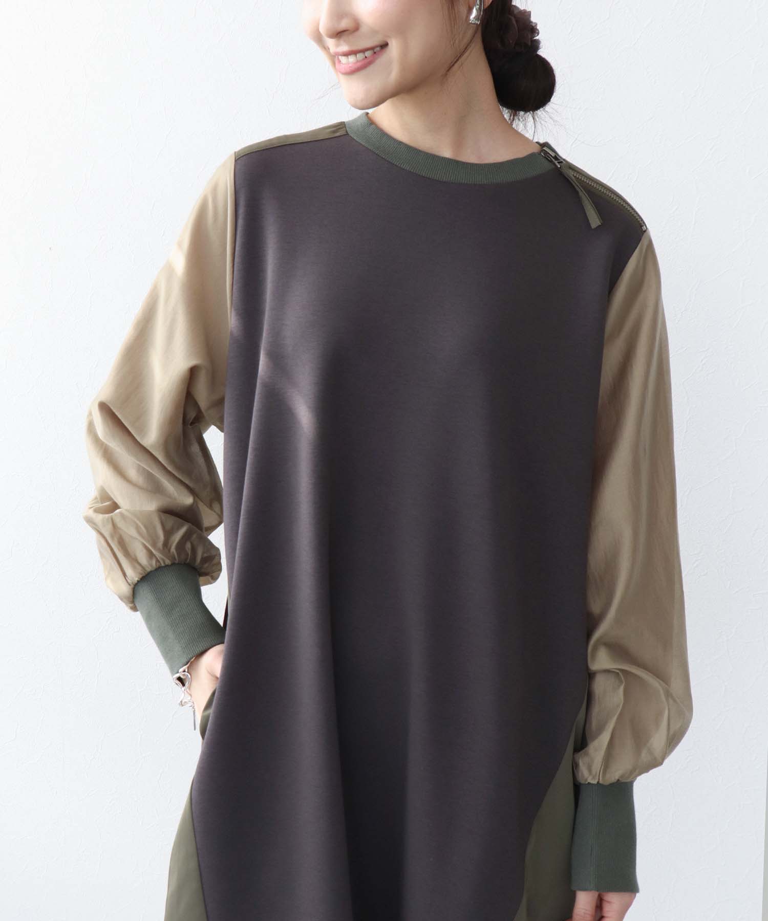 MA-1ライクドッキングワンピース