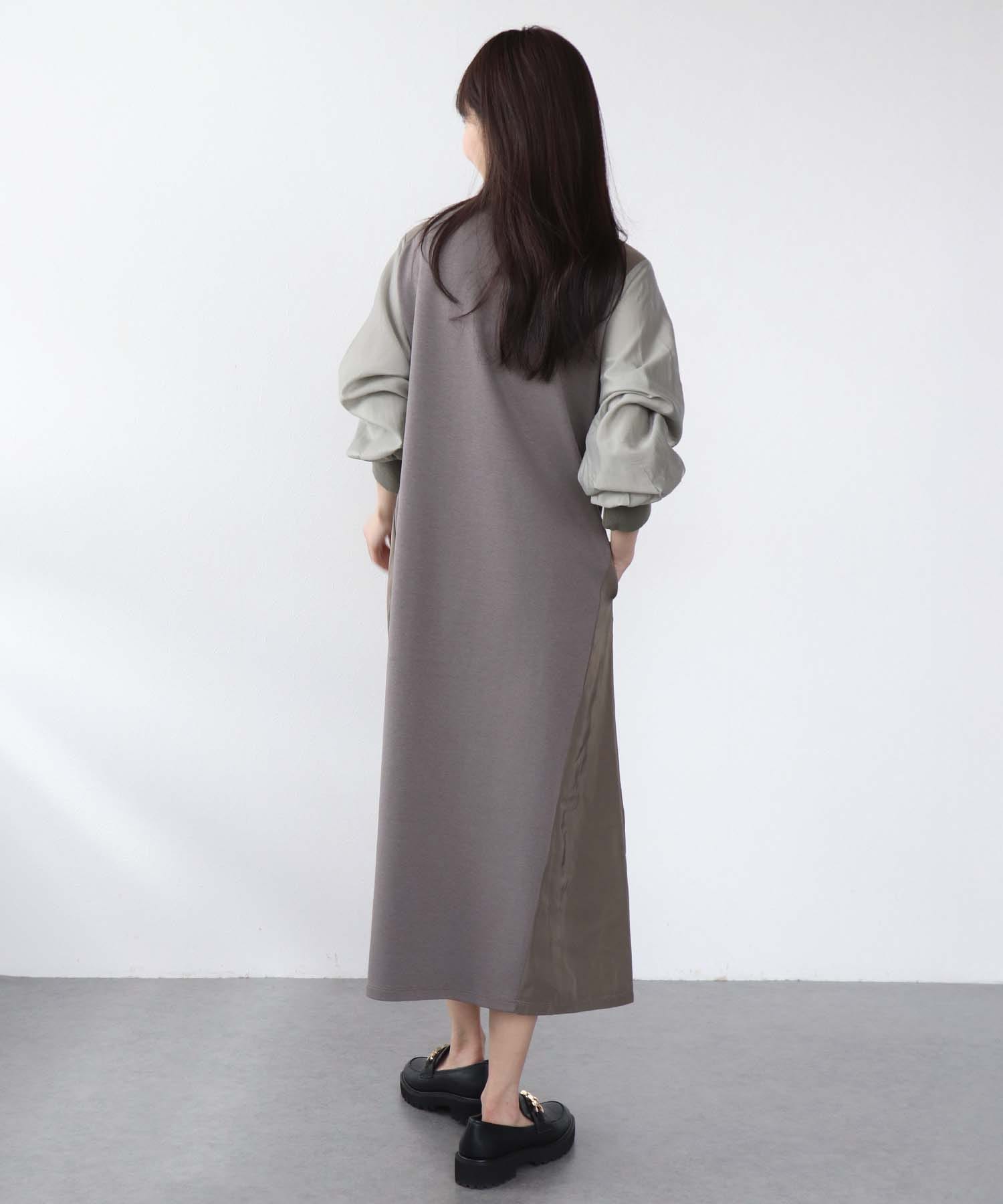 MA-1ライクドッキングワンピース