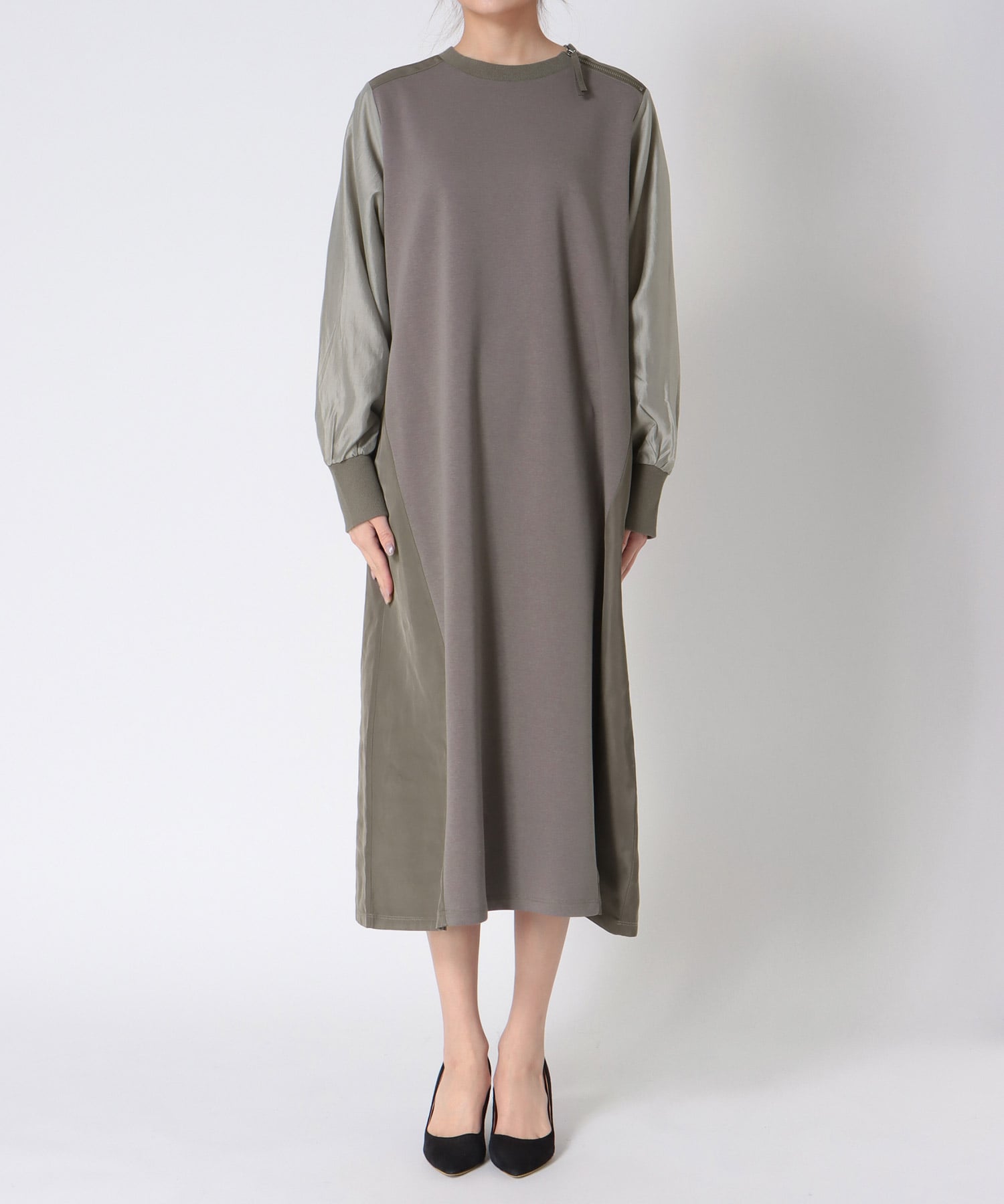 MA-1ライクドッキングワンピース