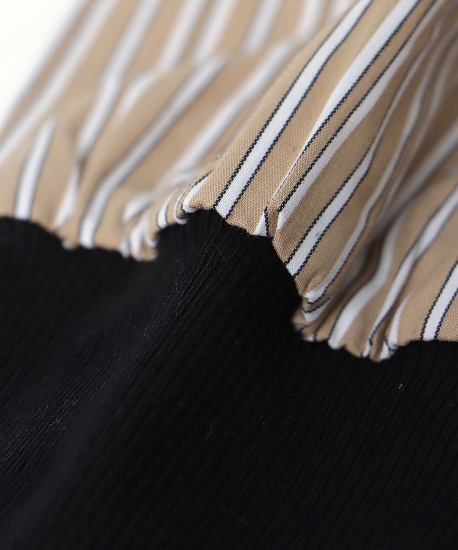 ストライプバイカラーワンピース