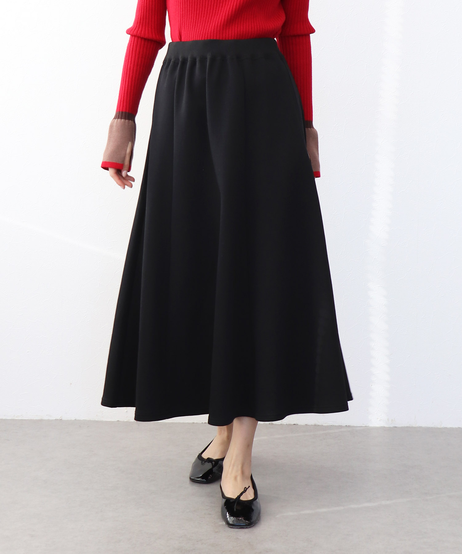 ダンボールニットフレアスカート