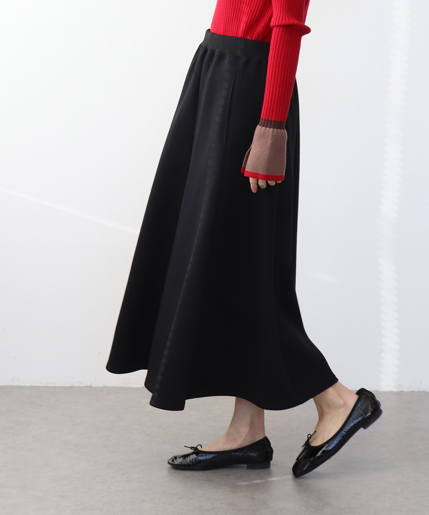 ダンボールニットフレアスカート