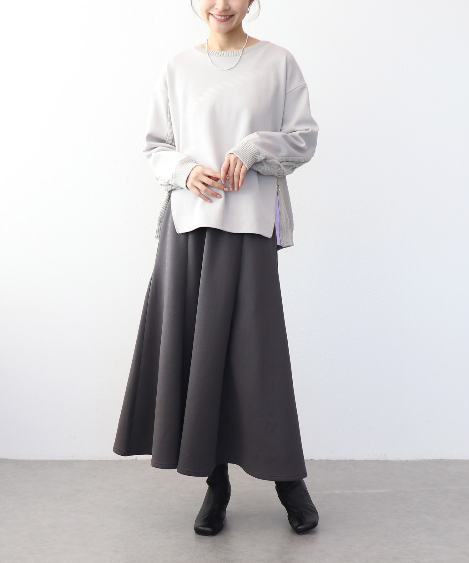 ダンボールニットフレアスカート