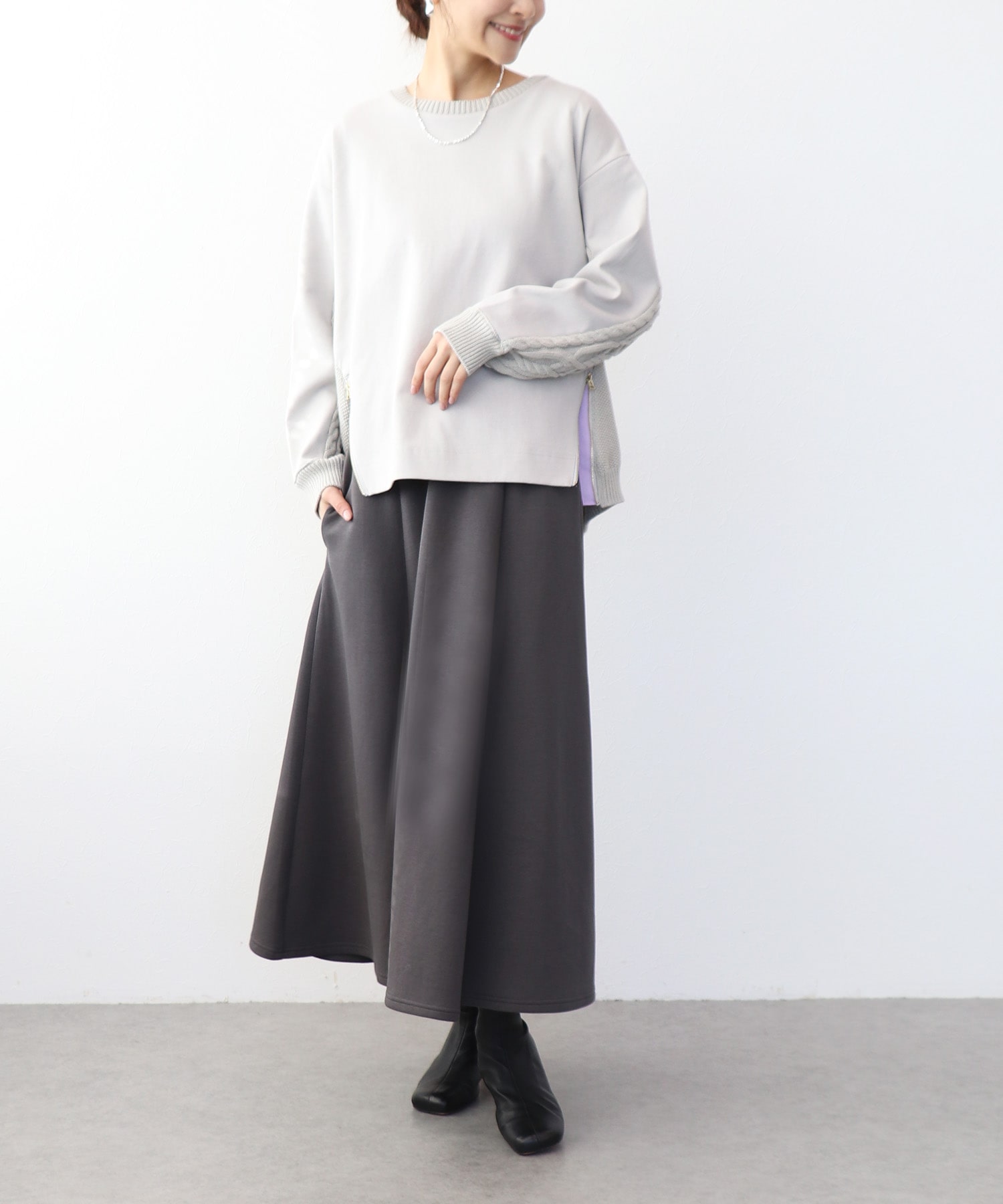 ダンボールニットフレアスカート