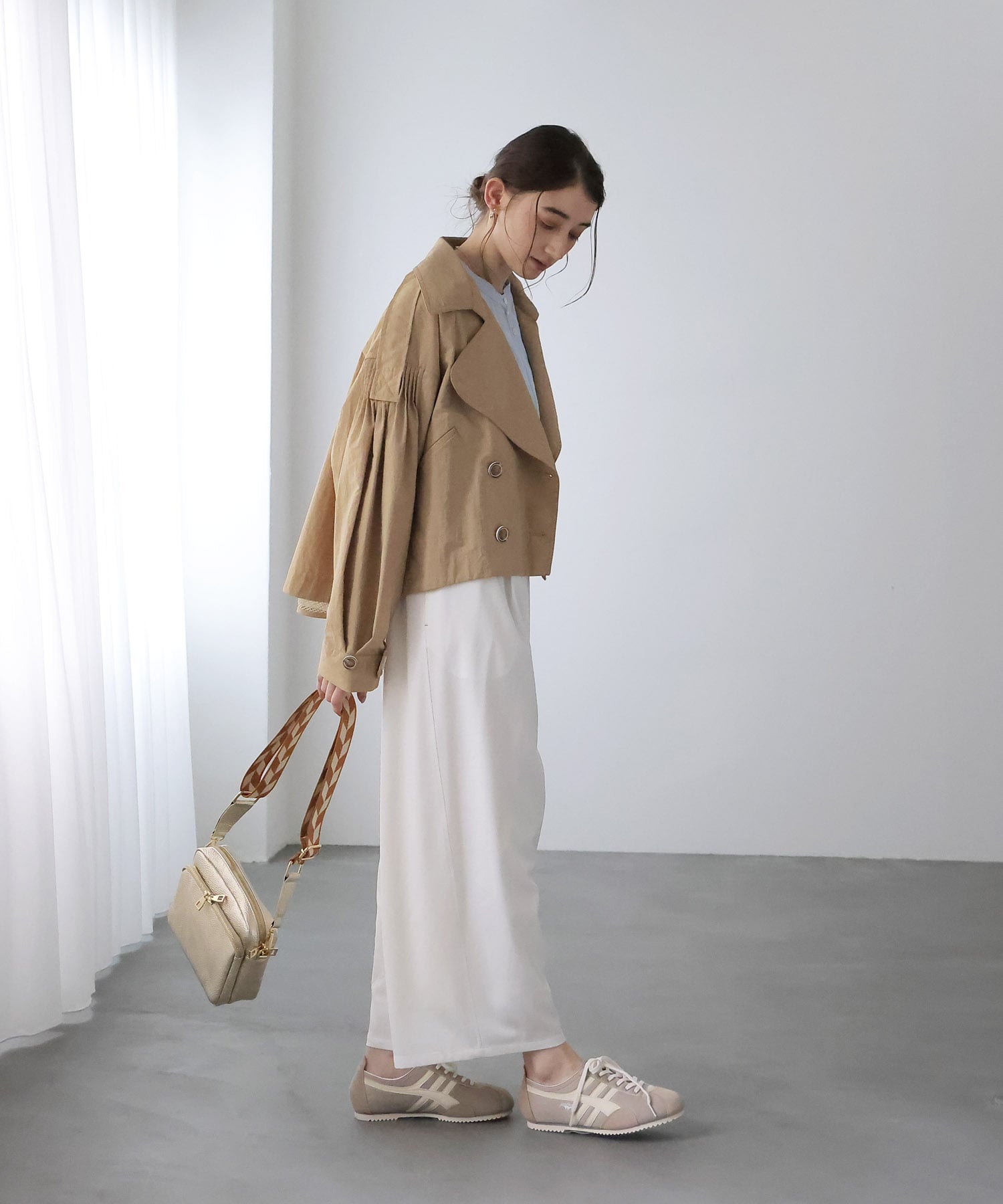 ウエストリブソフトコクーンパンツ