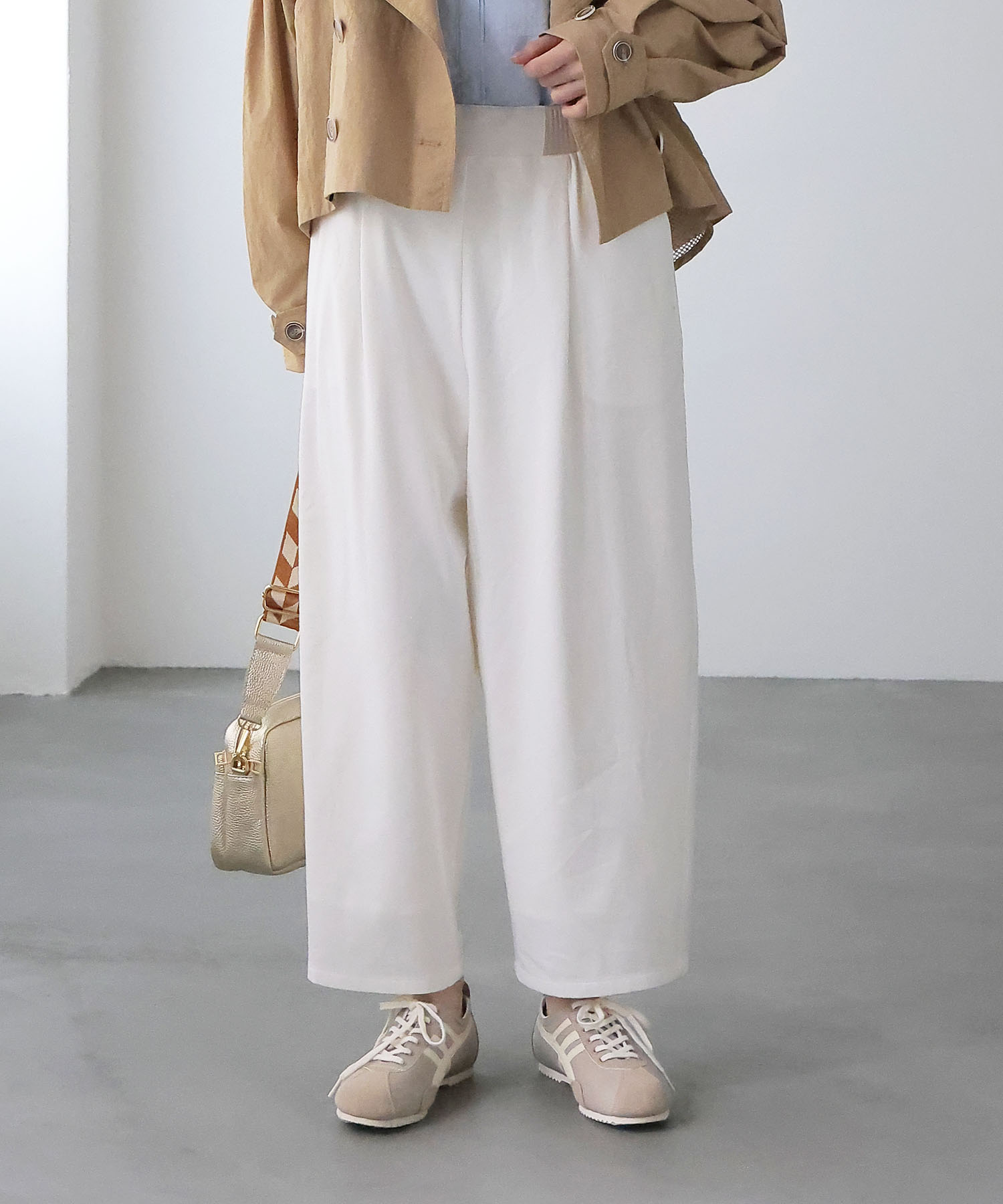 ウエストリブソフトコクーンパンツ