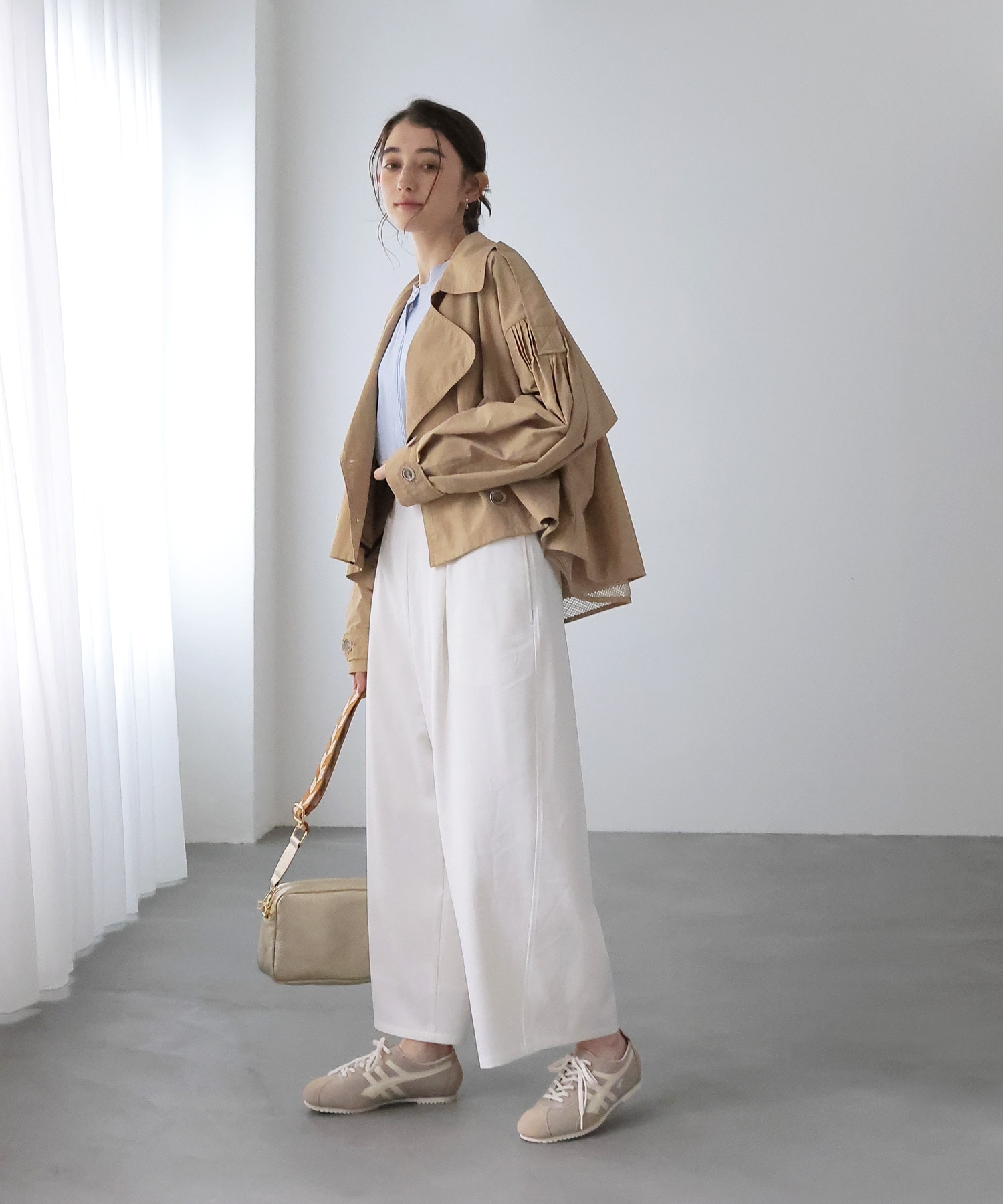 ウエストリブソフトコクーンパンツ