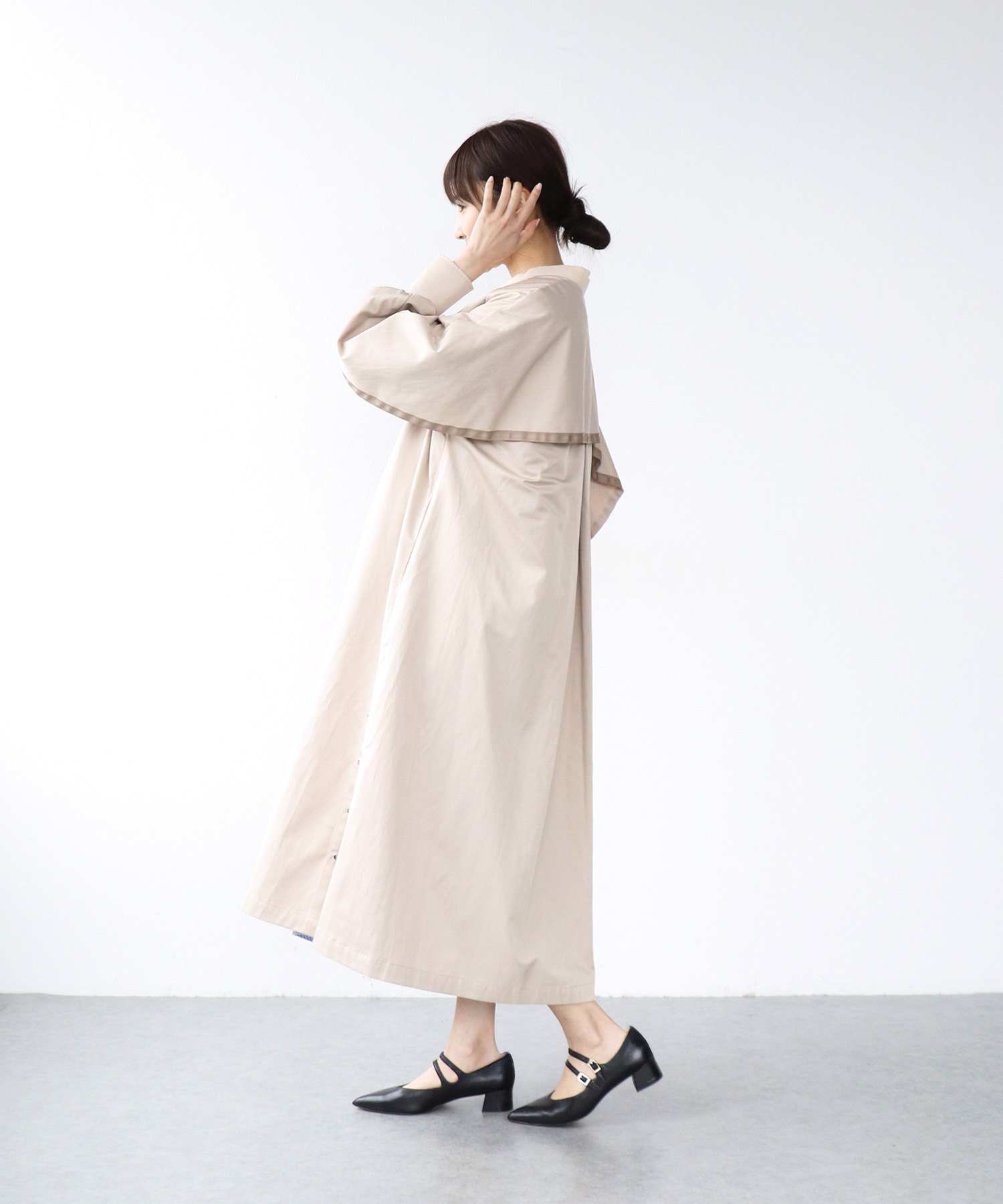 ライナー付ロングブルゾン