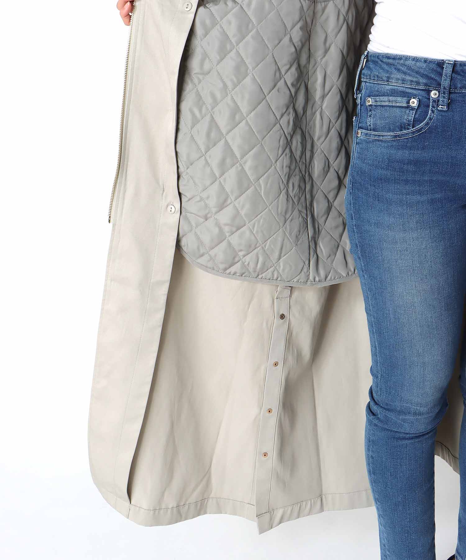 ライナー付ロングブルゾン