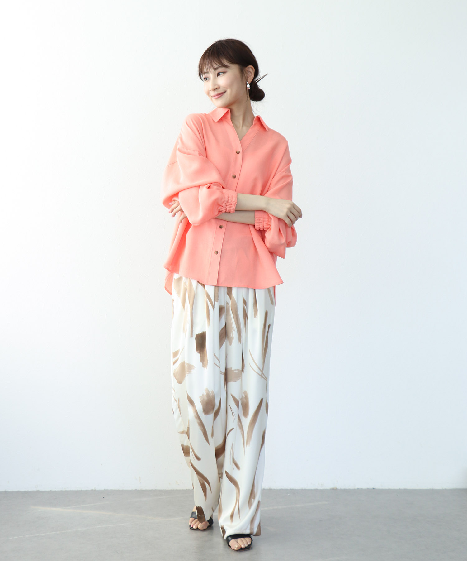 バックテープシャツブラウス