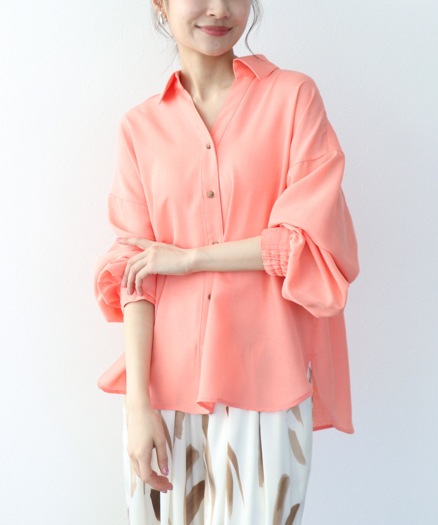 バックテープシャツブラウス