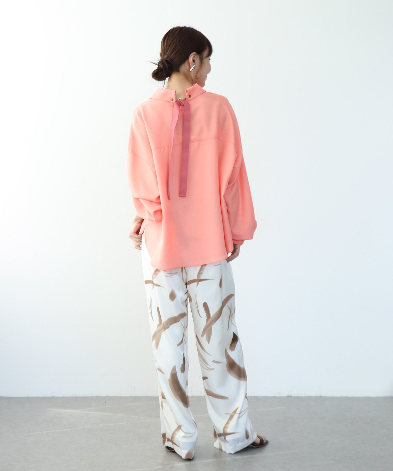 バックテープシャツブラウス