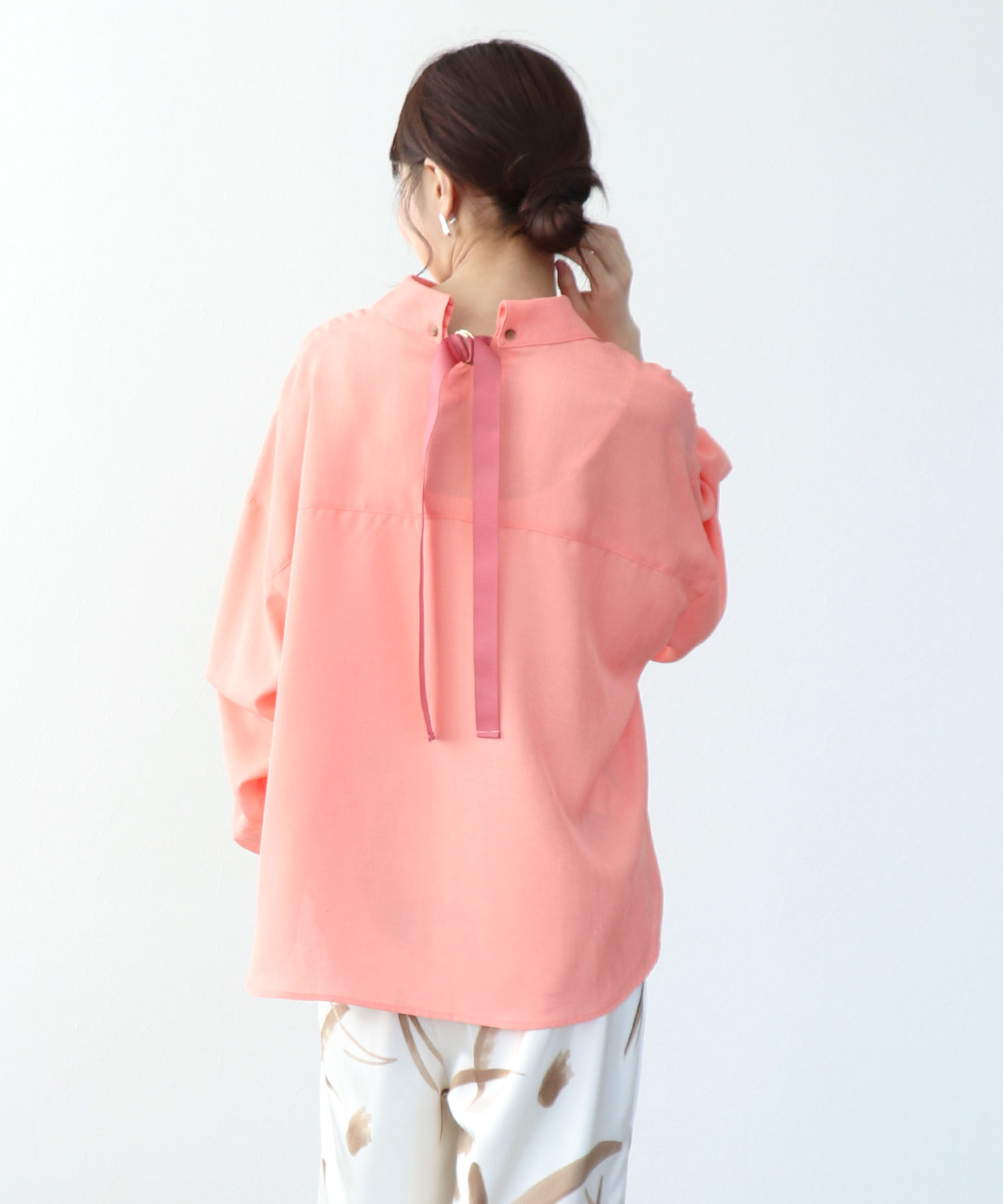 バックテープシャツブラウス