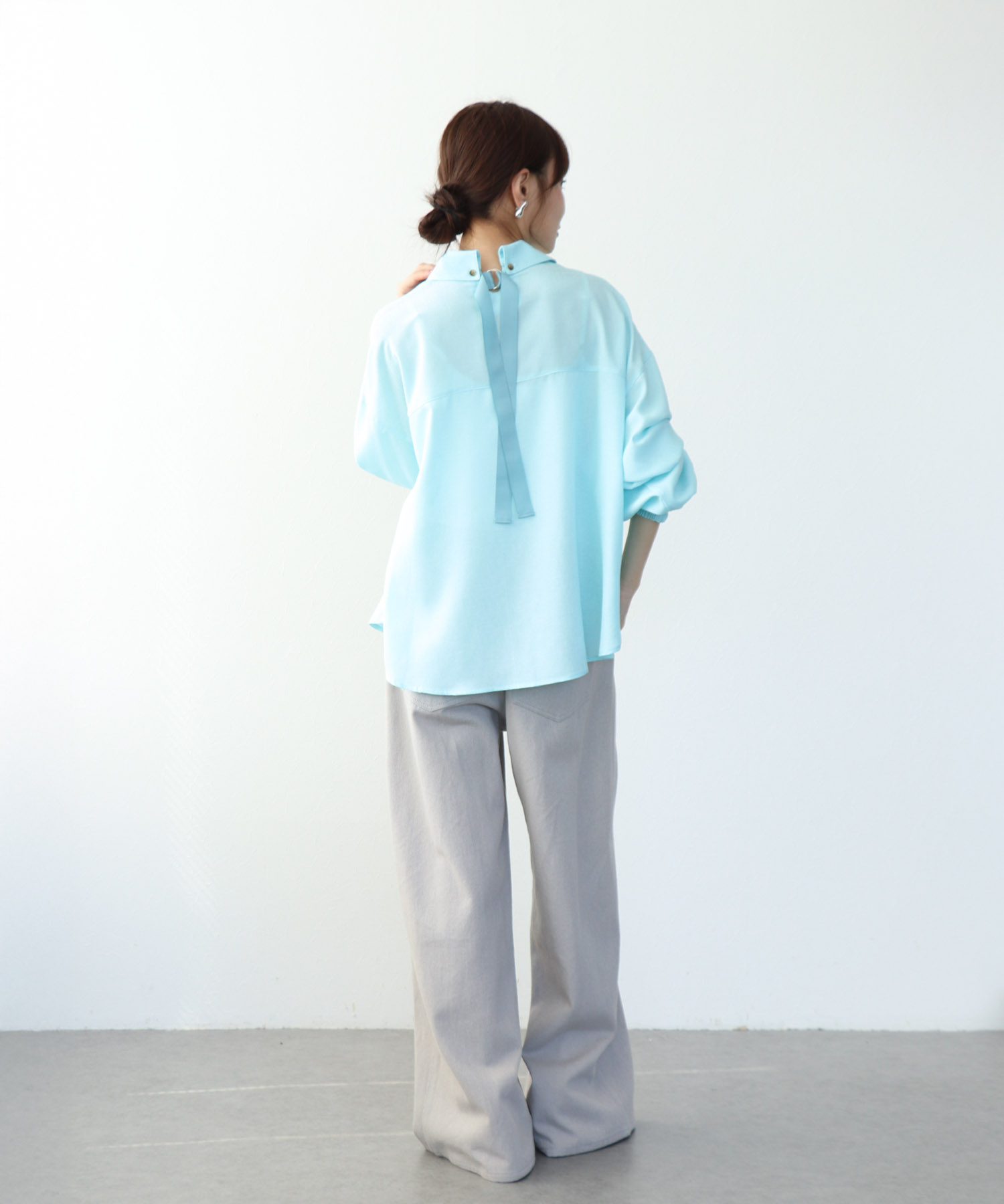 バックテープシャツブラウス