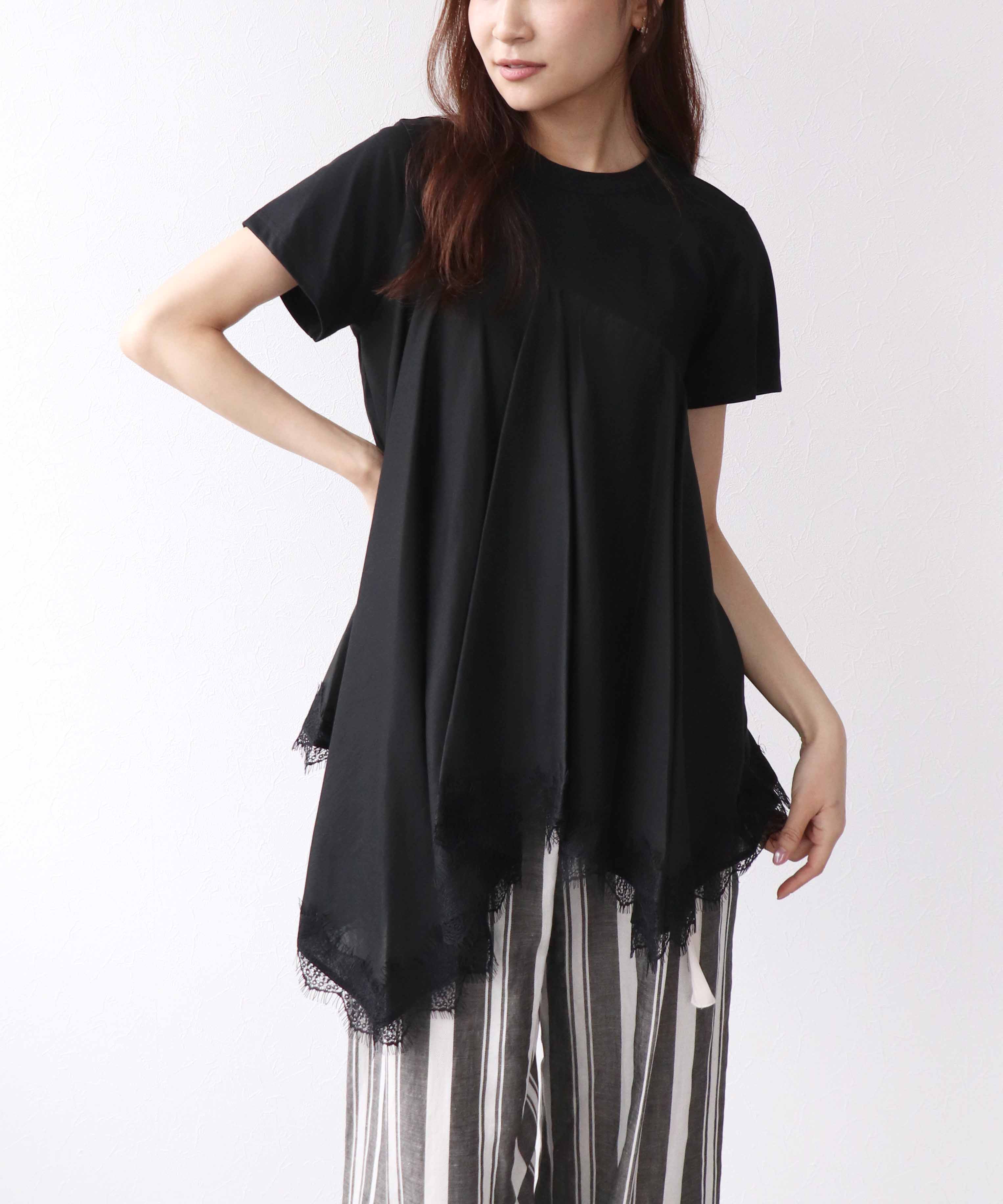 ヘムレースドッキングTシャツ