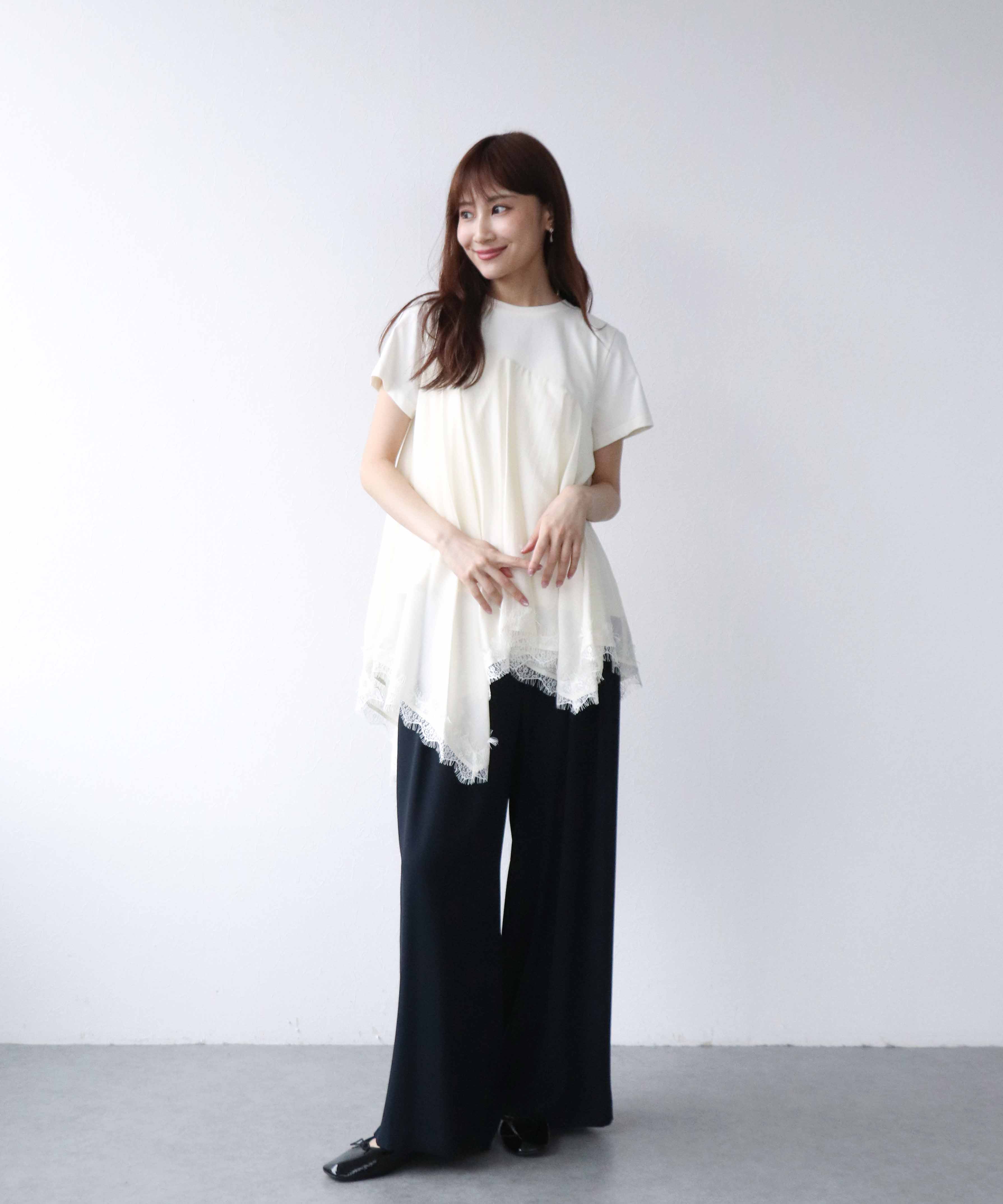 ヘムレースドッキングTシャツ