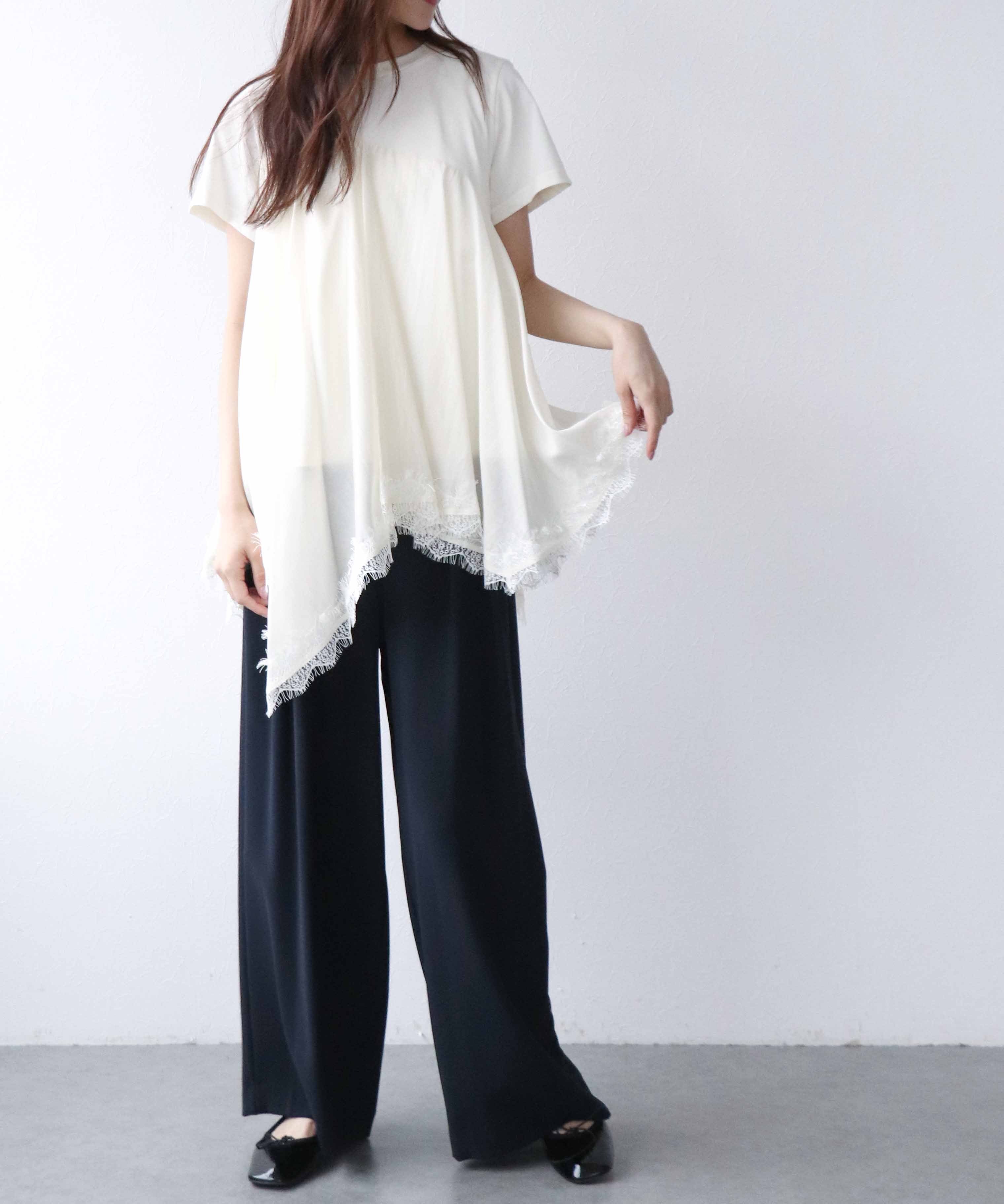 ヘムレースドッキングTシャツ