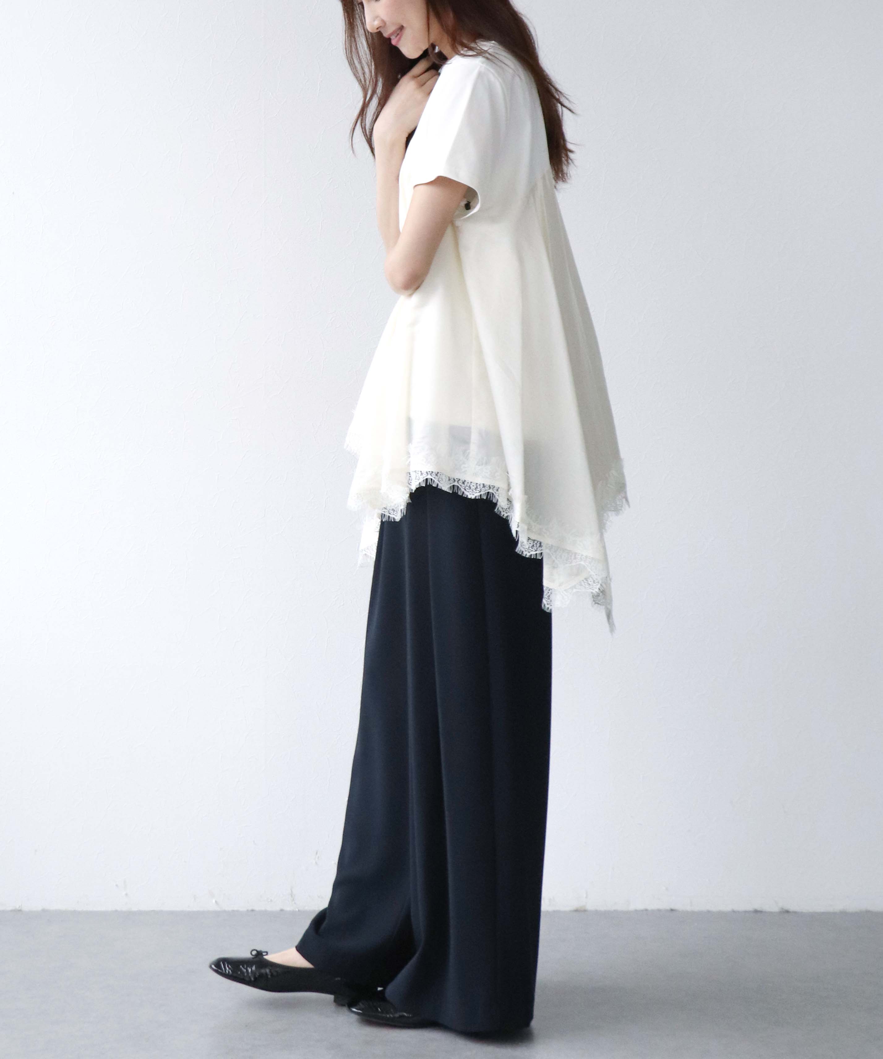 ヘムレースドッキングTシャツ