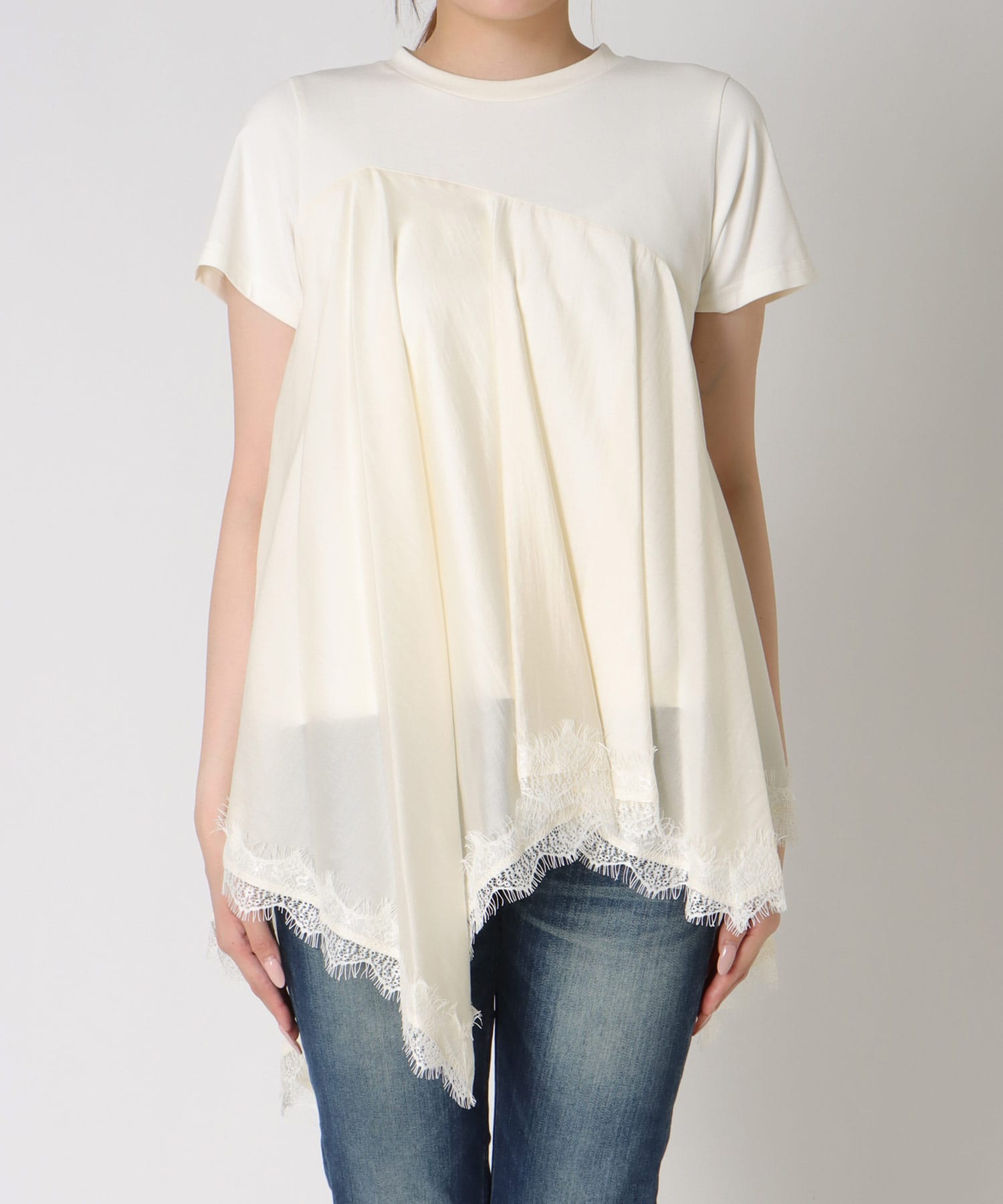 ヘムレースドッキングTシャツ