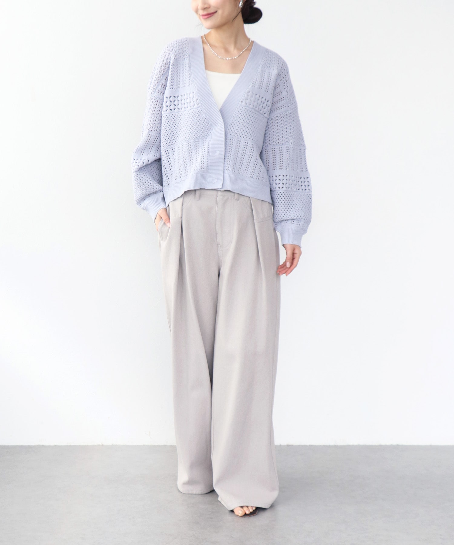 エアーバイオウォッシュワイドパンツ