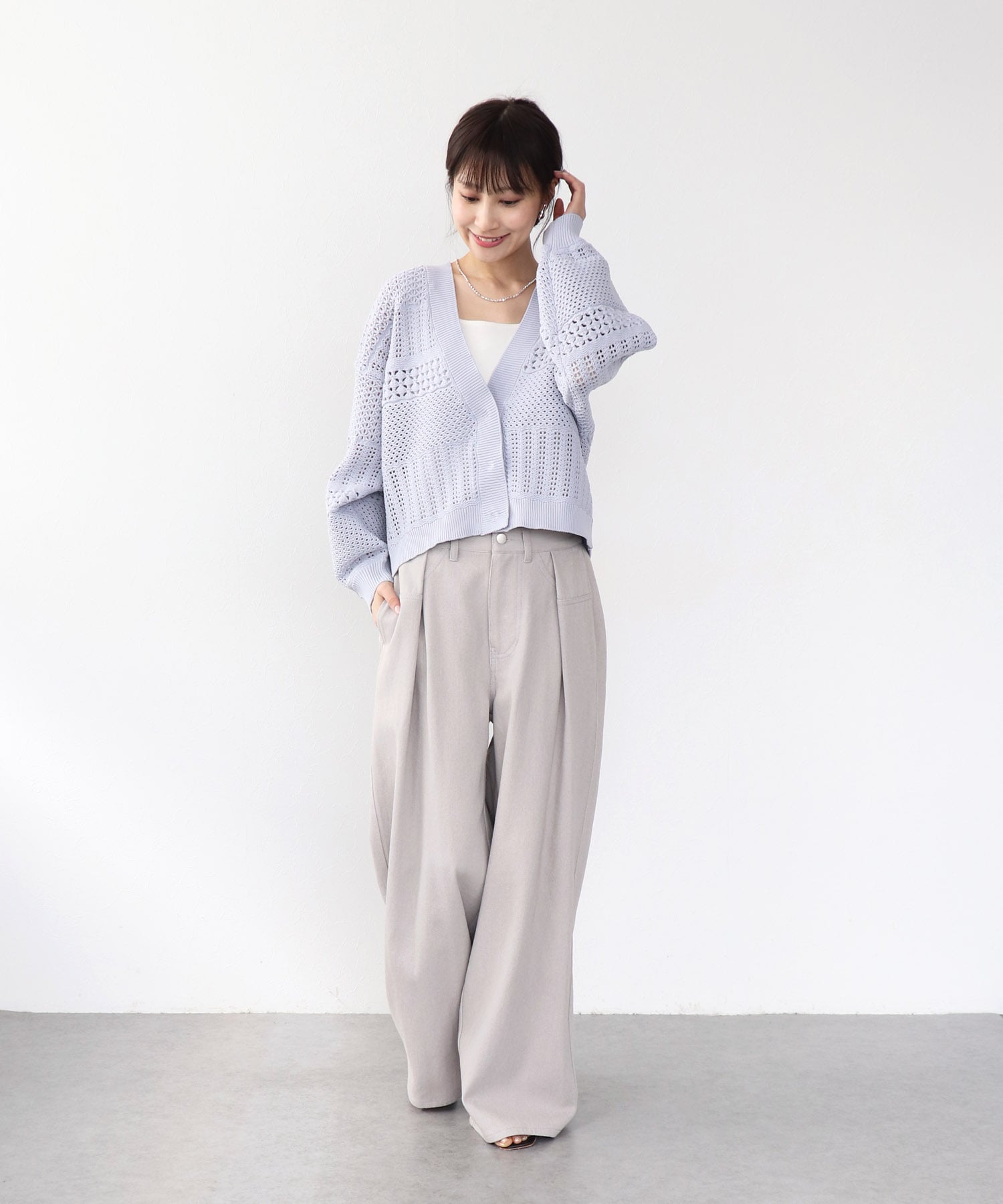 エアーバイオウォッシュワイドパンツ