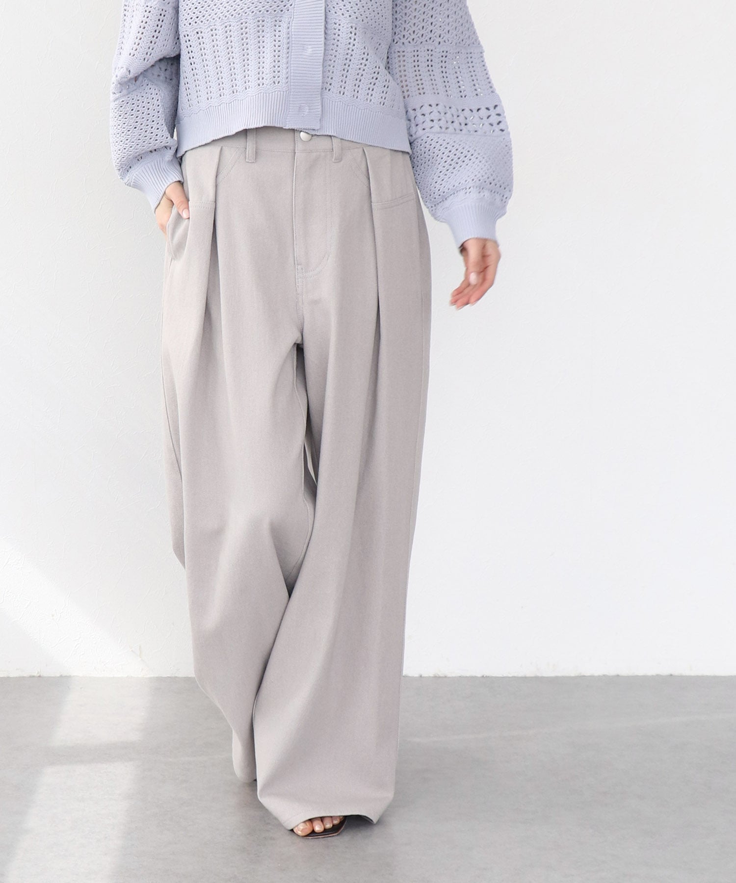 エアーバイオウォッシュワイドパンツ