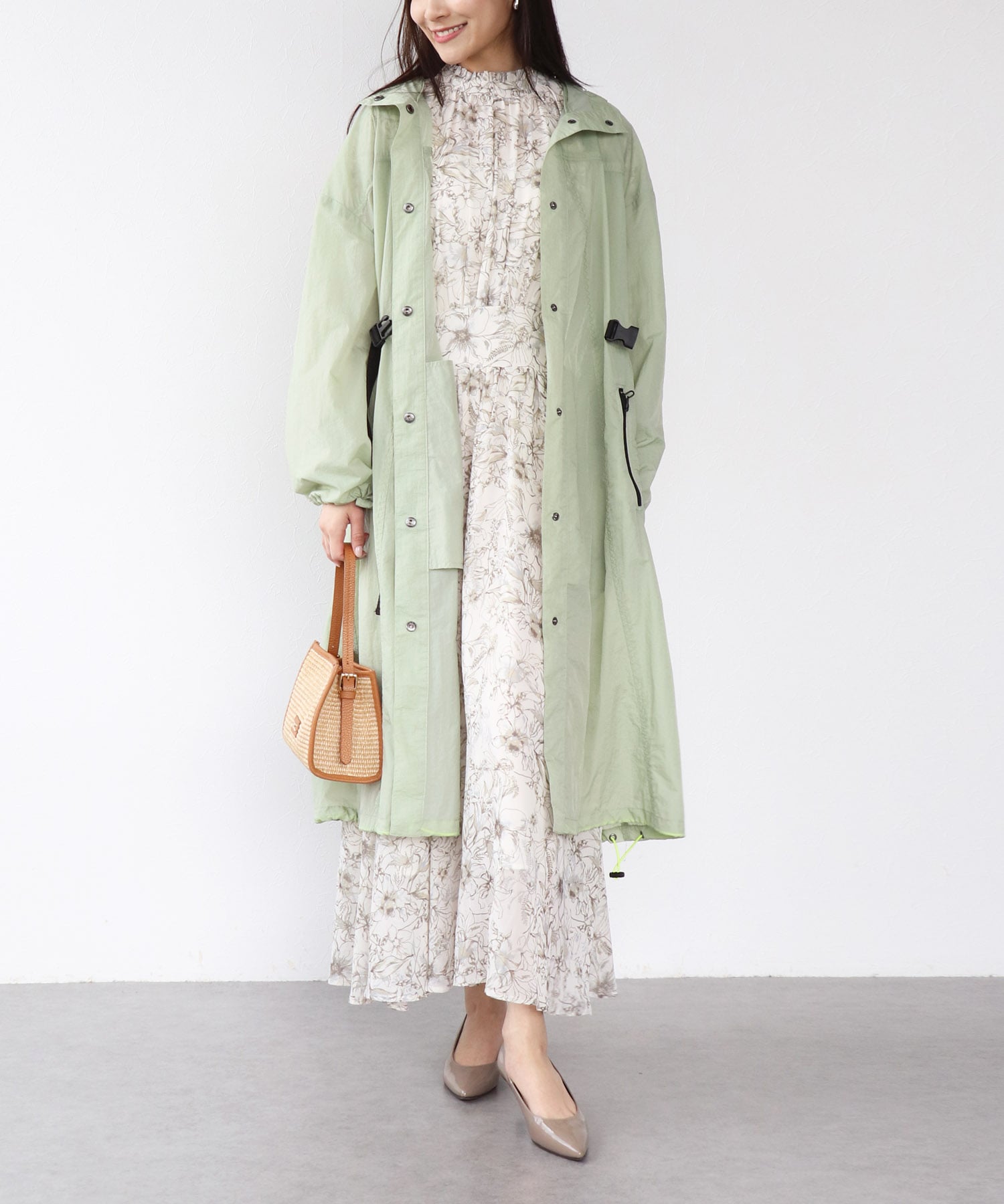 シアータフタスプリングナイロンコート