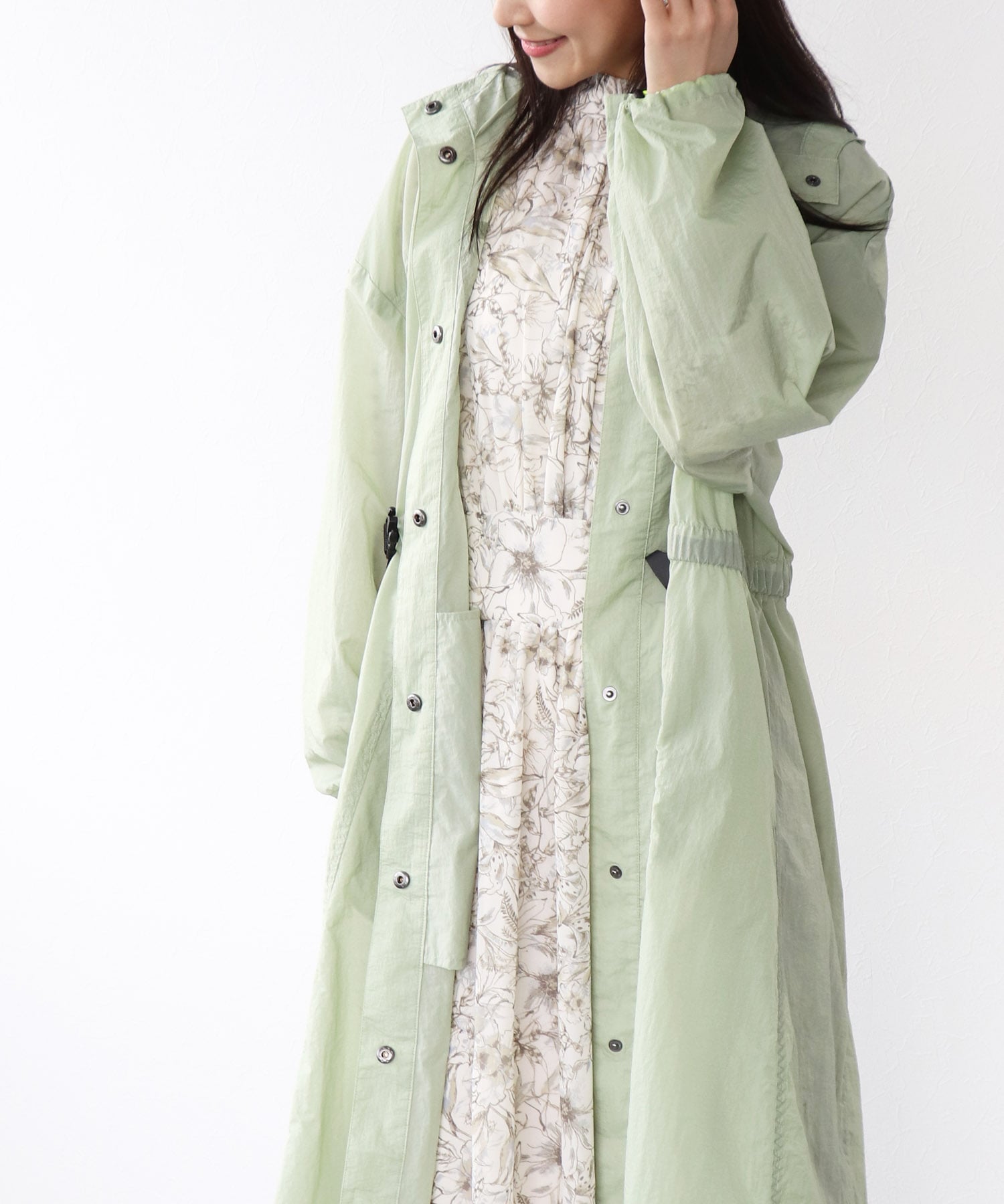 シアータフタスプリングナイロンコート