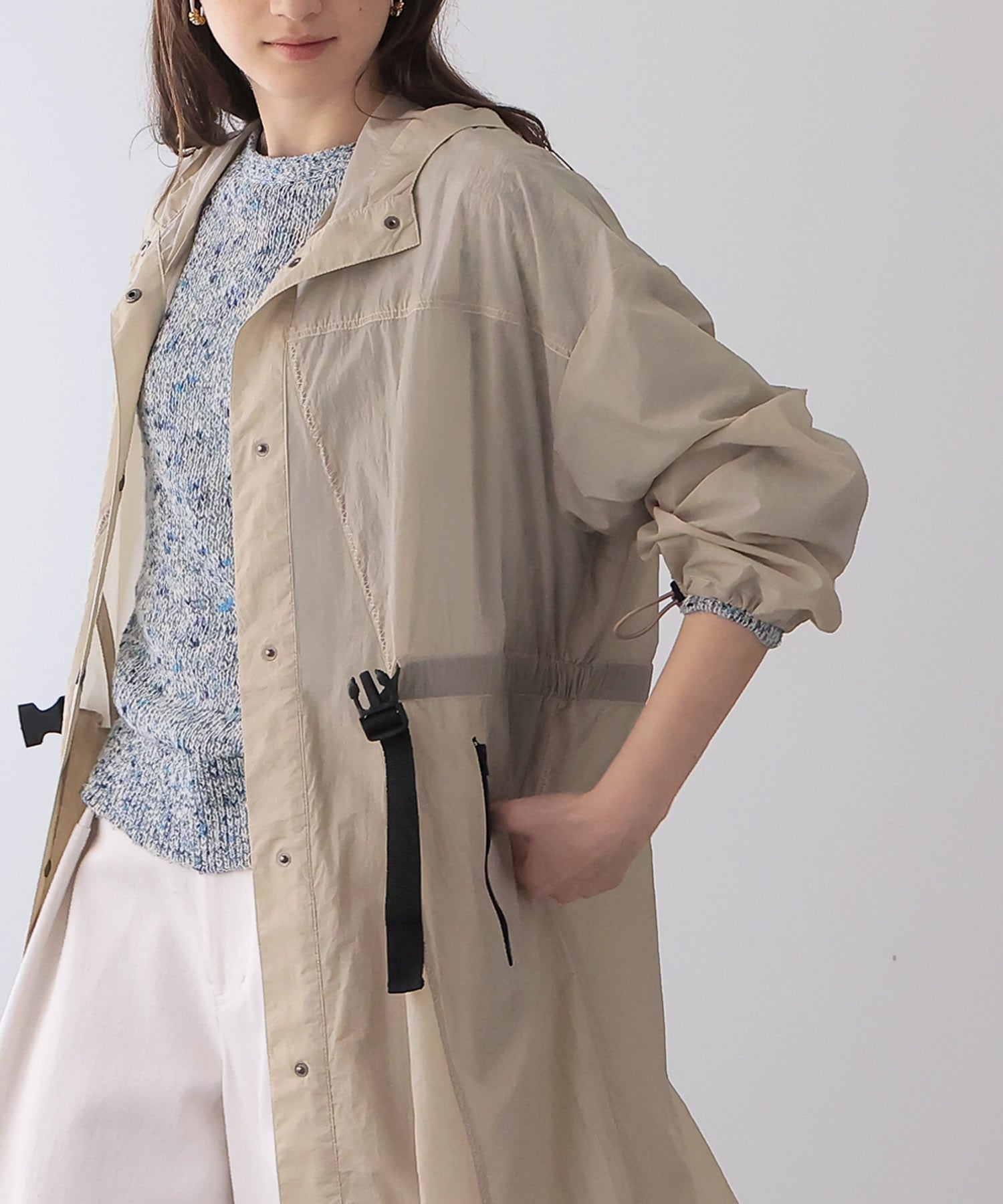 シアータフタスプリングナイロンコート