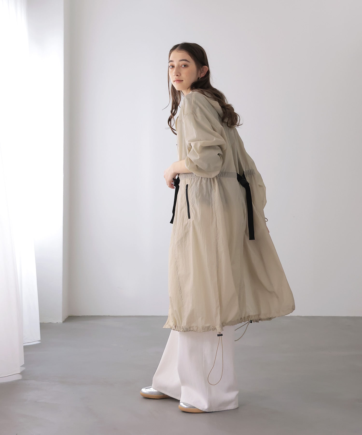 シアータフタスプリングナイロンコート